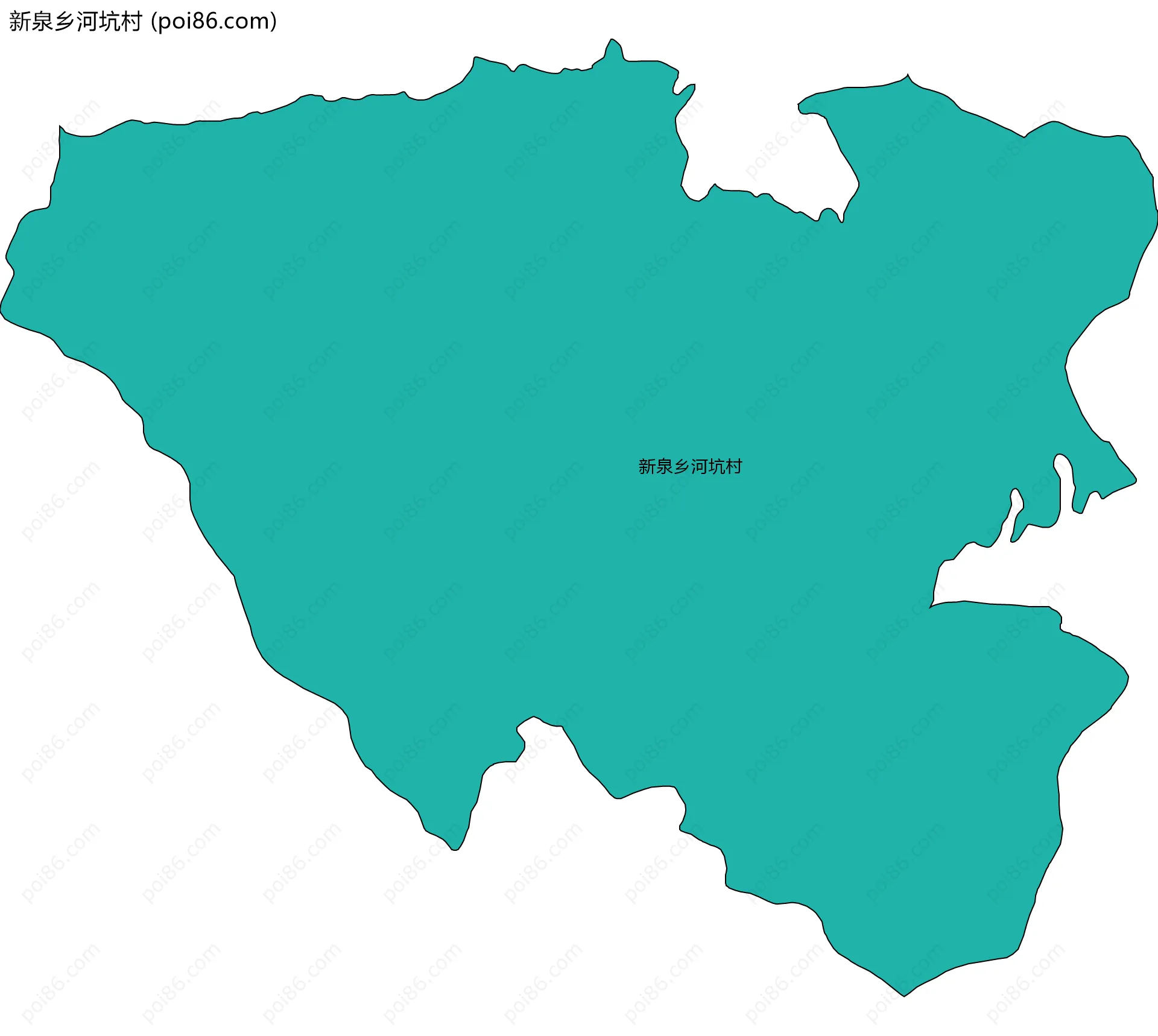 新泉乡河坑村边界地图
