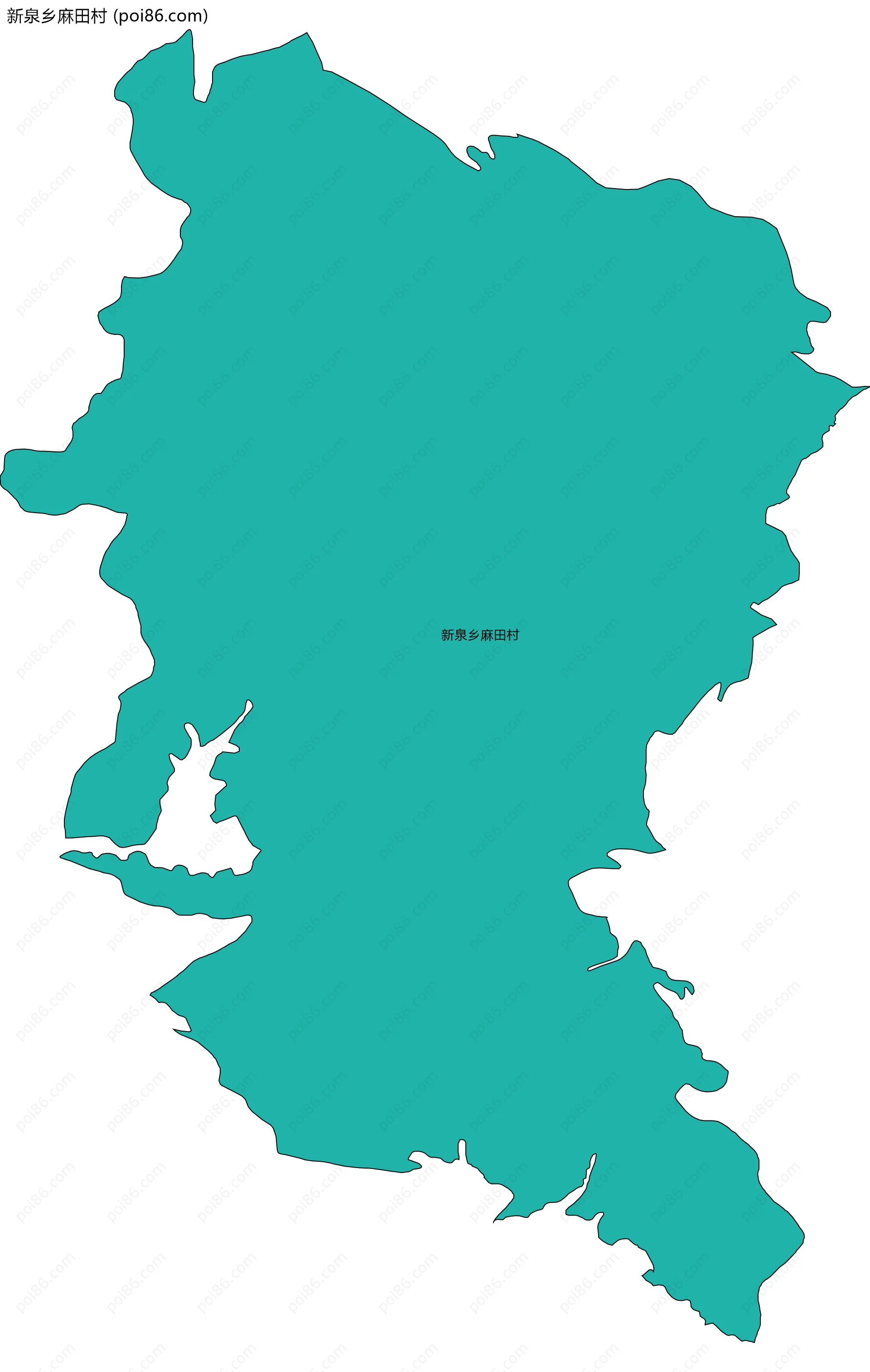 新泉乡麻田村边界地图