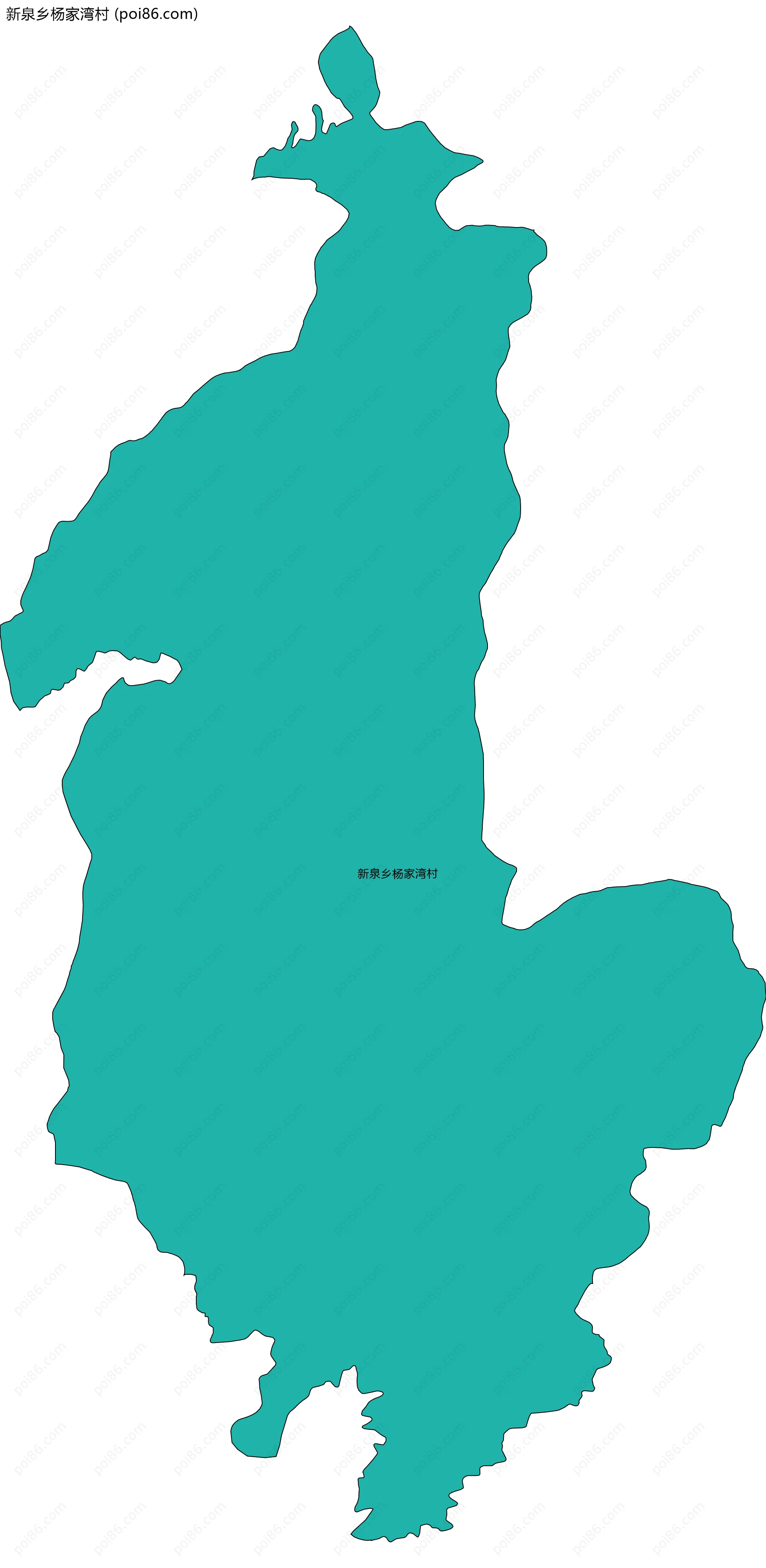 新泉乡杨家湾村边界地图