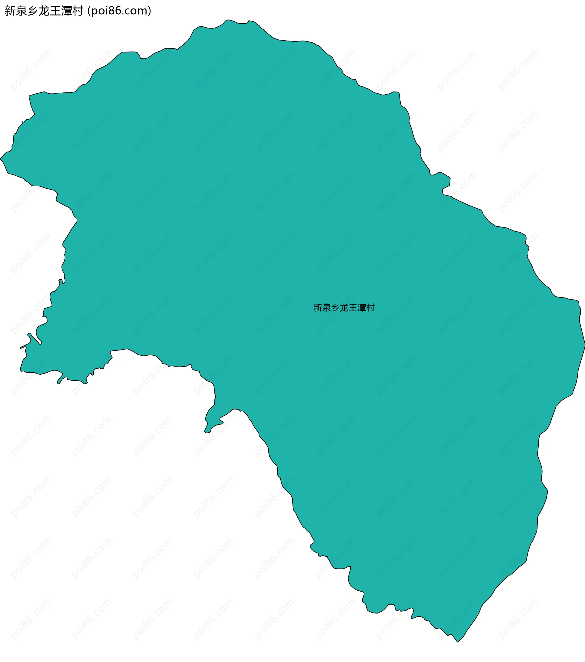 新泉乡龙王潭村边界地图