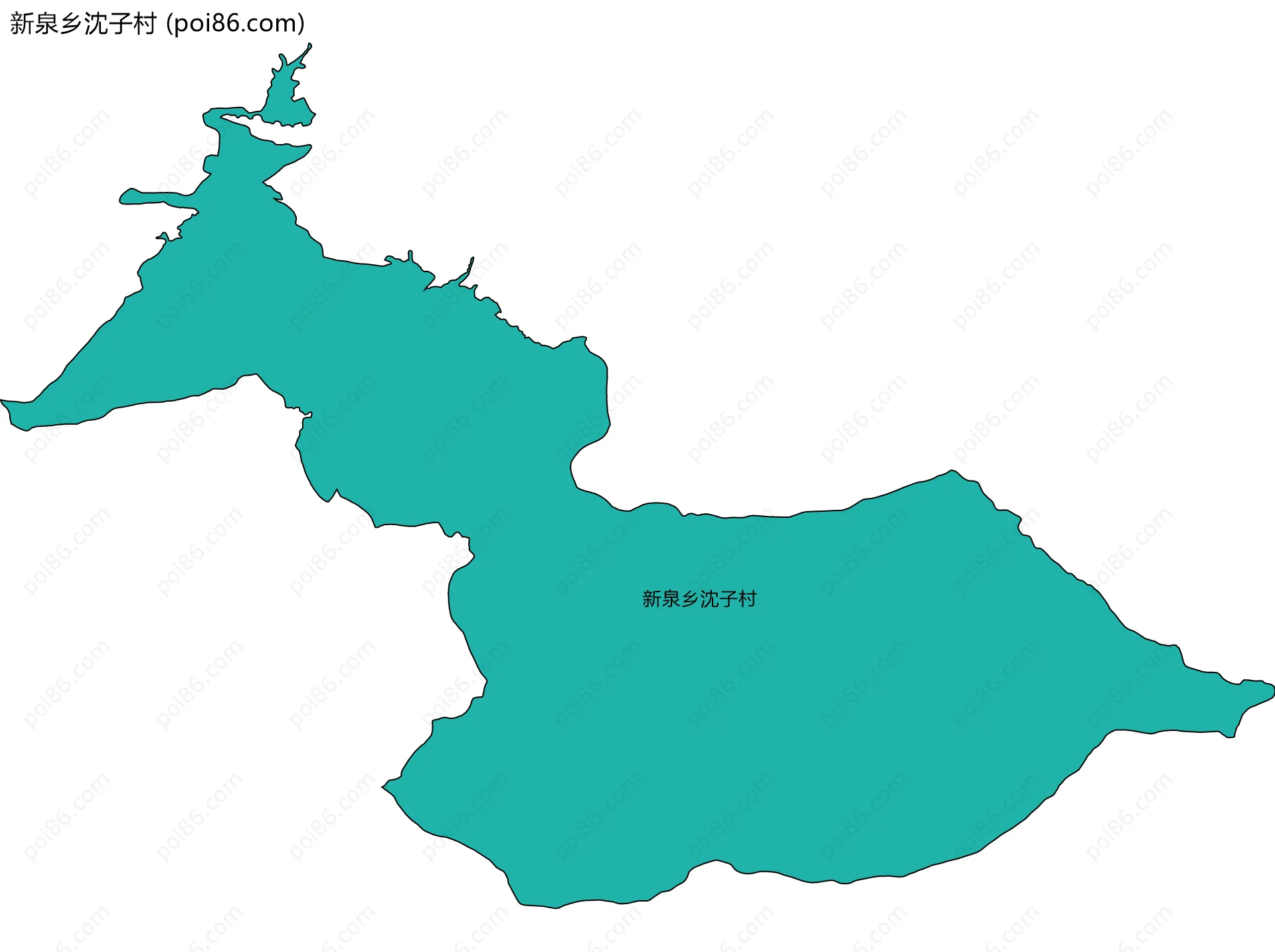 新泉乡沈子村边界地图
