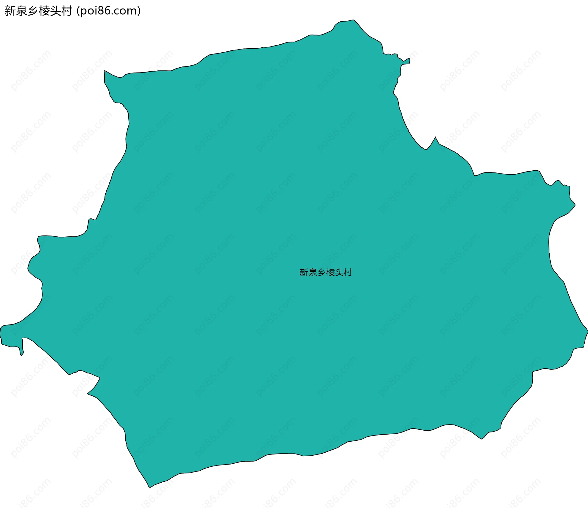 新泉乡棱头村边界地图