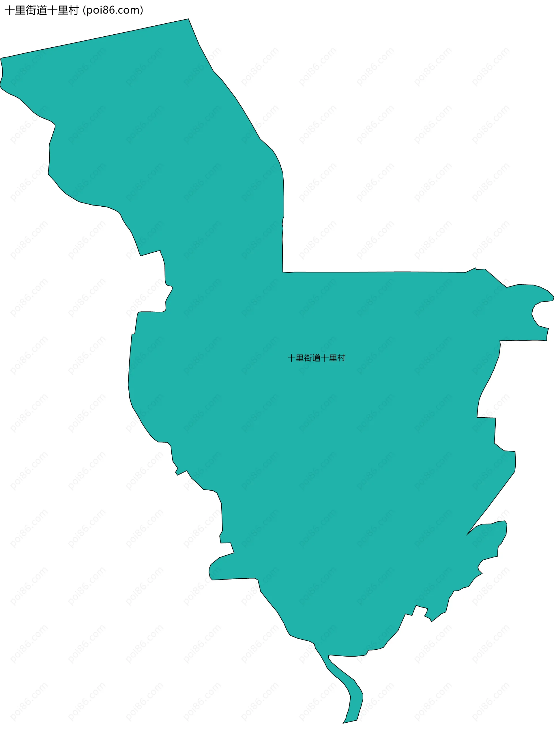 十里街道十里村边界地图