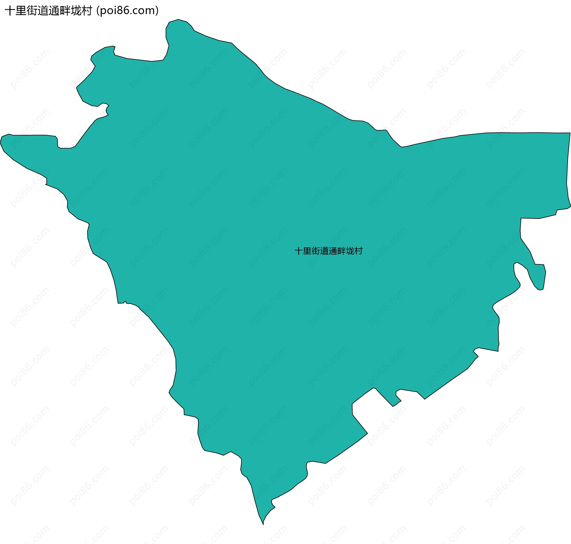 十里街道通畔垅村边界地图