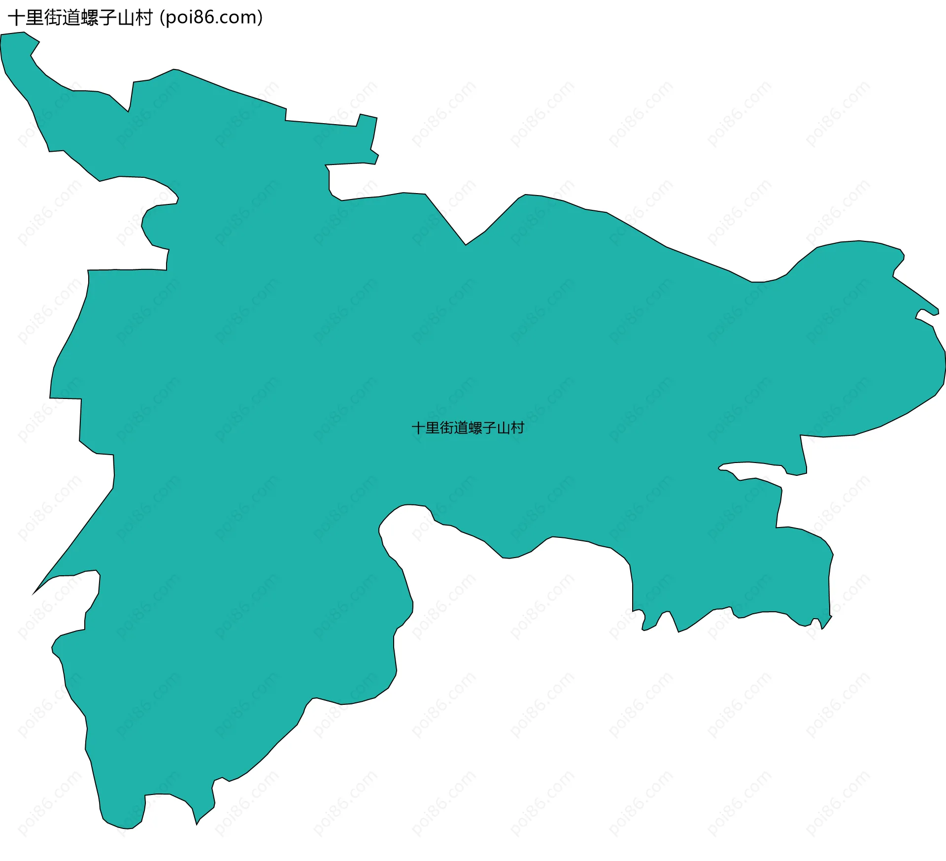 十里街道螺子山村边界地图