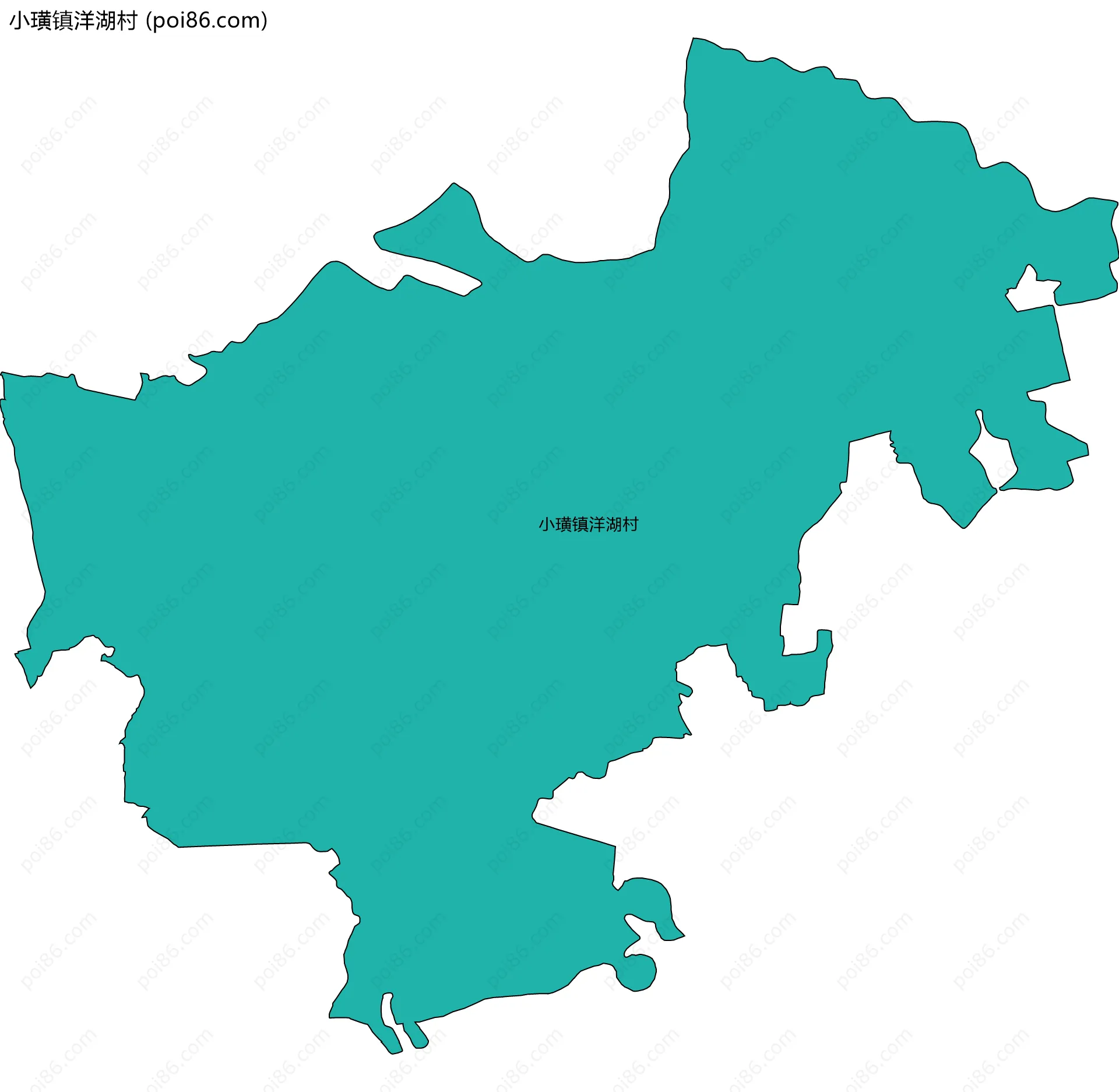 小璜镇洋湖村边界地图