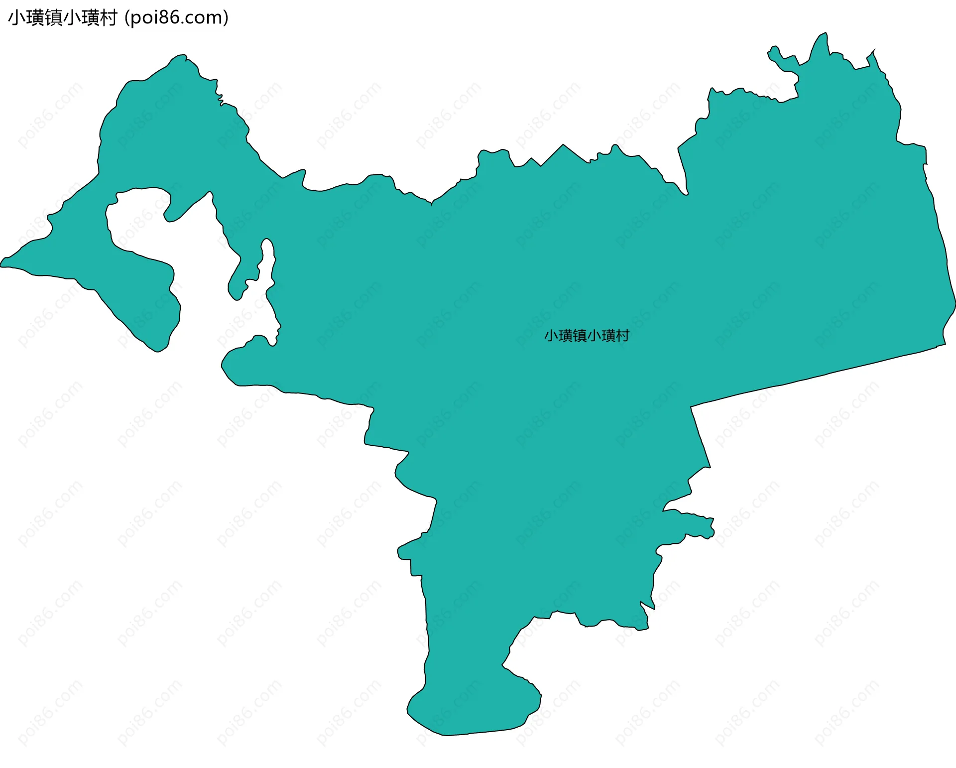 小璜镇小璜村边界地图