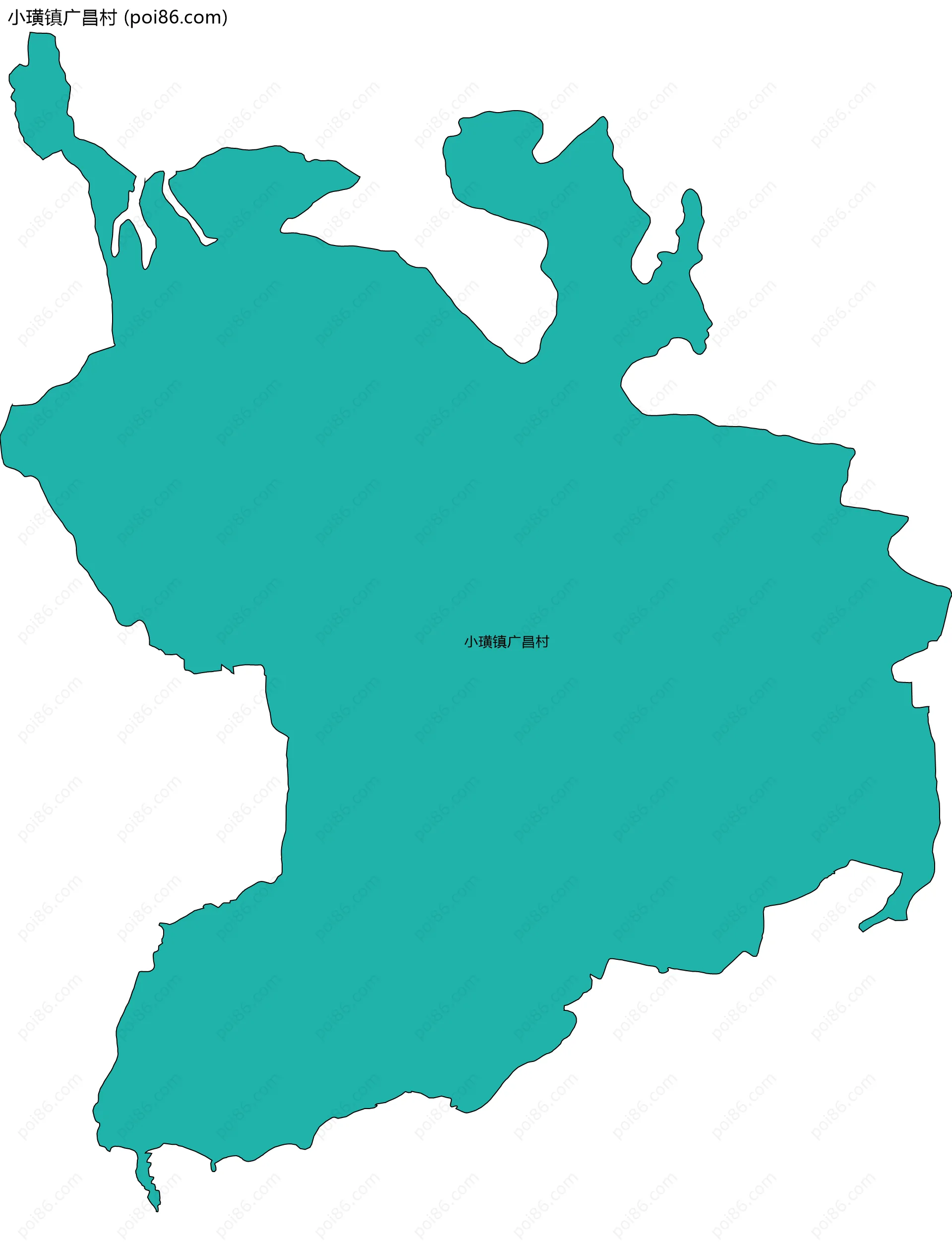 小璜镇广昌村边界地图