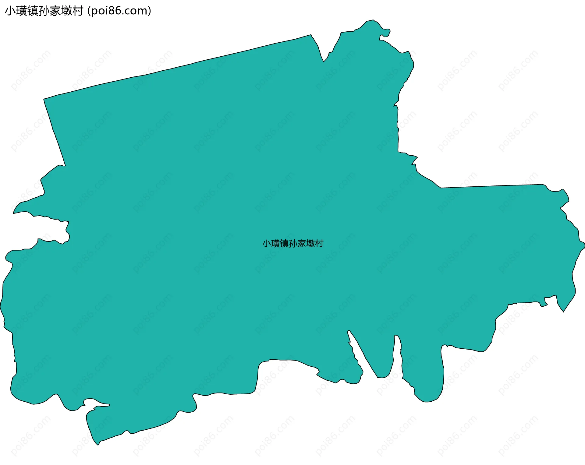 小璜镇孙家墩村边界地图