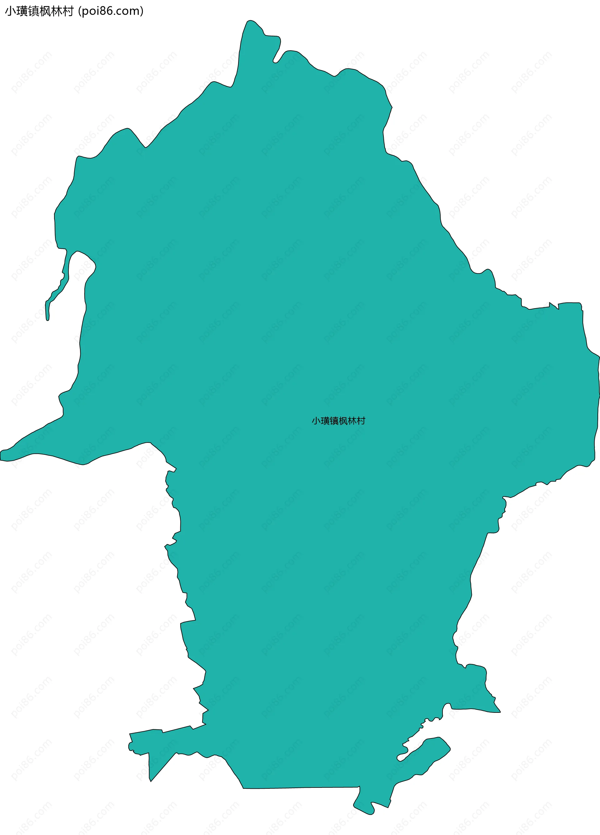 小璜镇枫林村边界地图