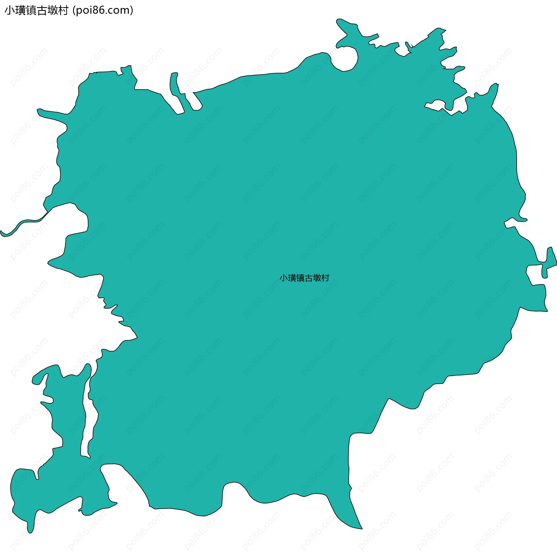 小璜镇古墩村边界地图