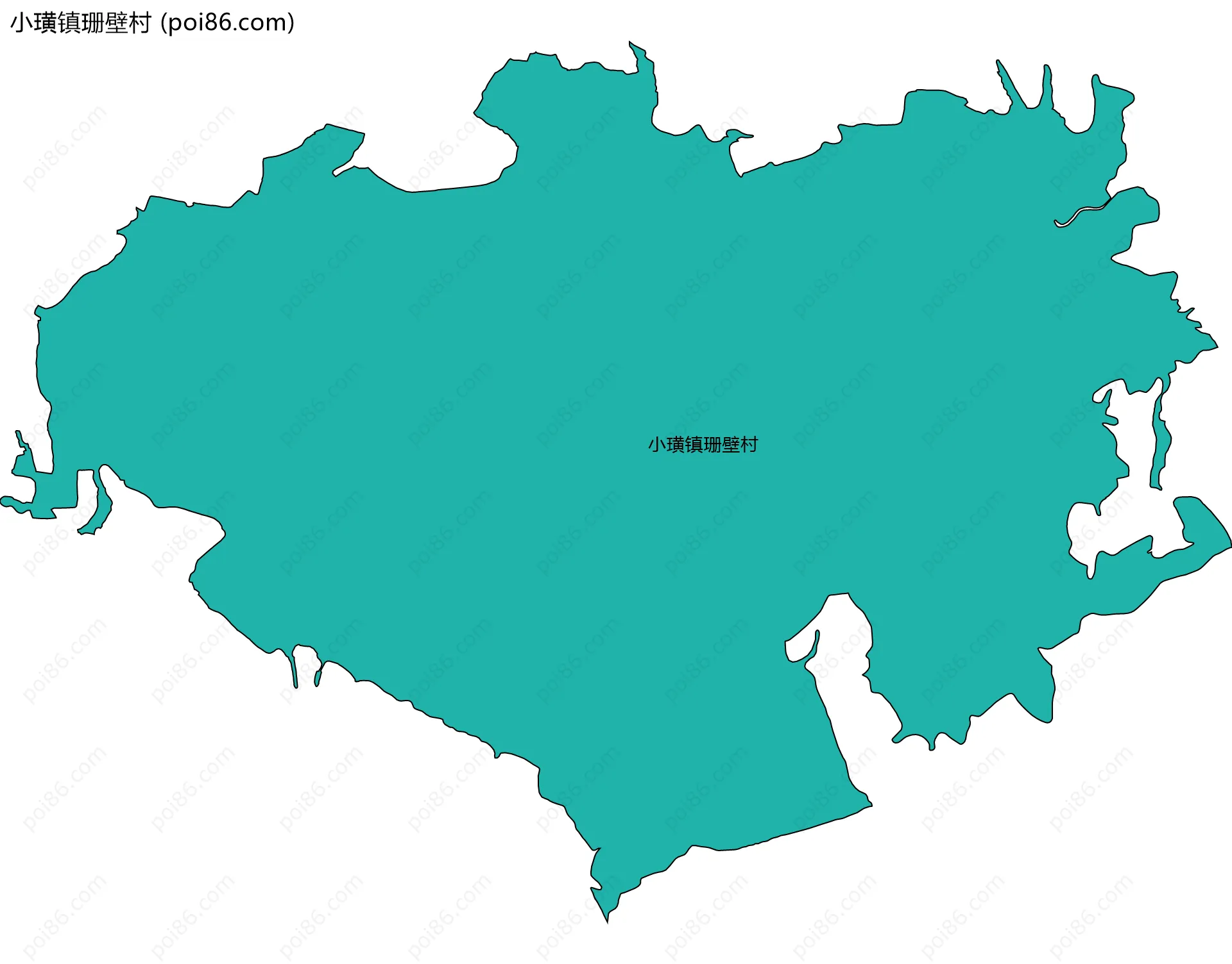 小璜镇珊壁村边界地图