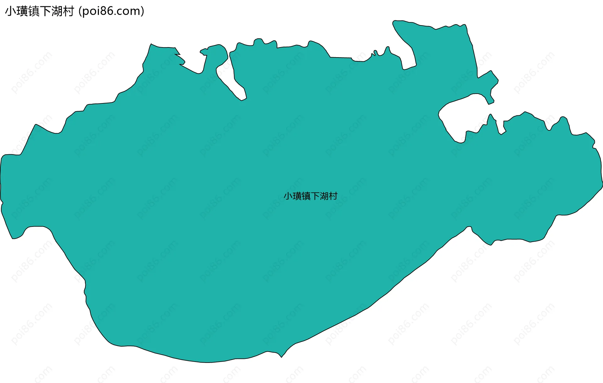 小璜镇下湖村边界地图