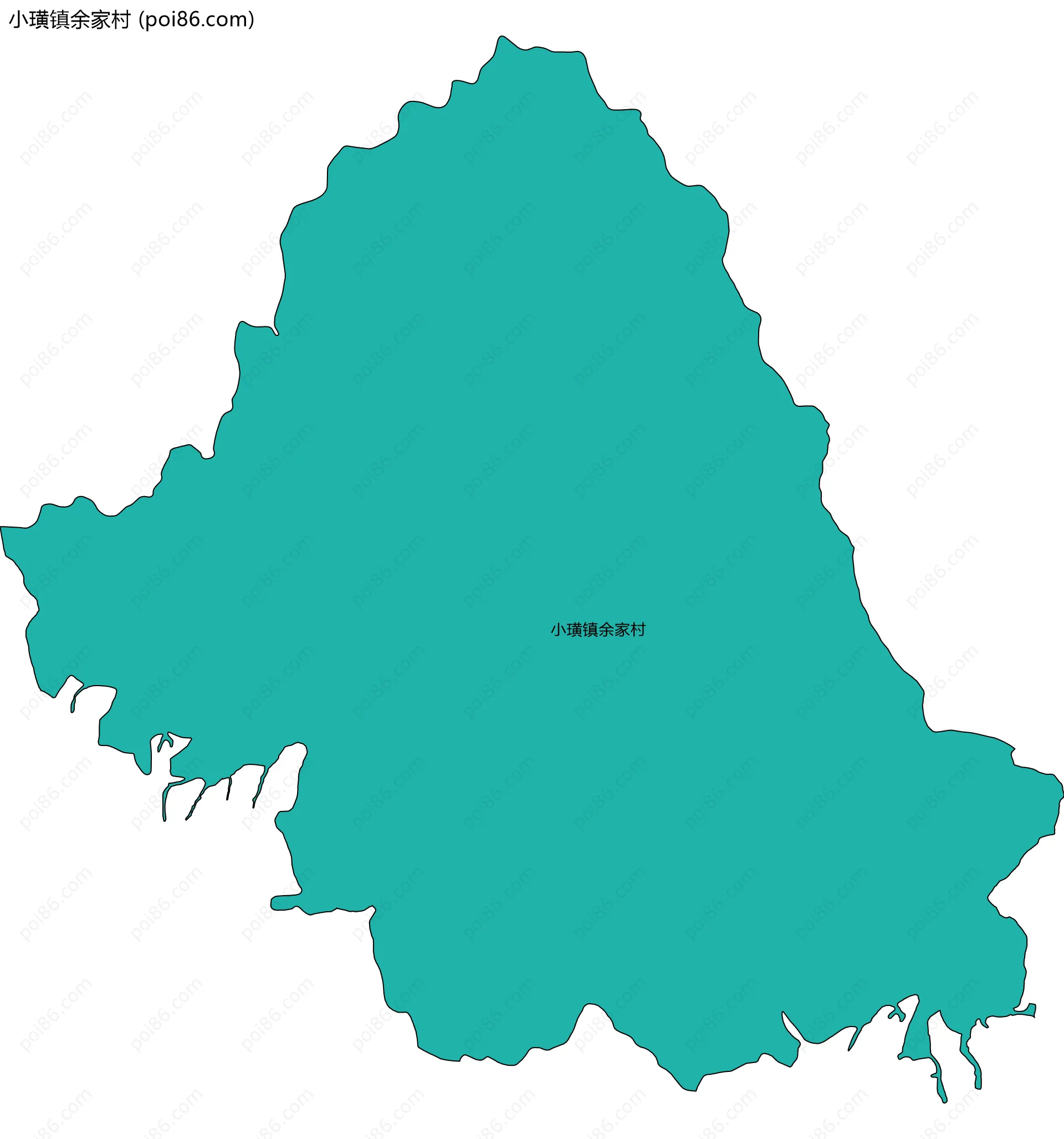 小璜镇余家村边界地图