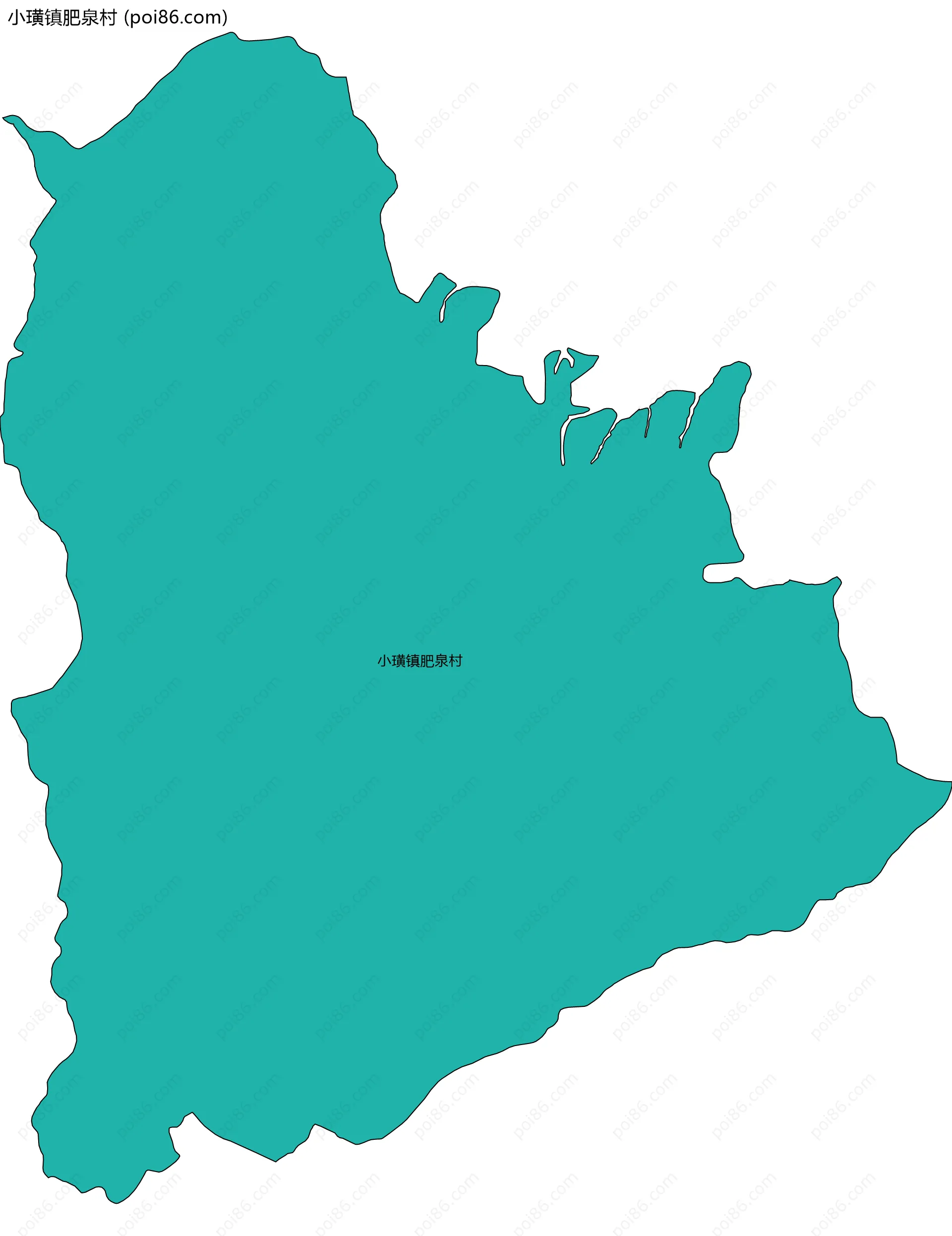 小璜镇肥泉村边界地图