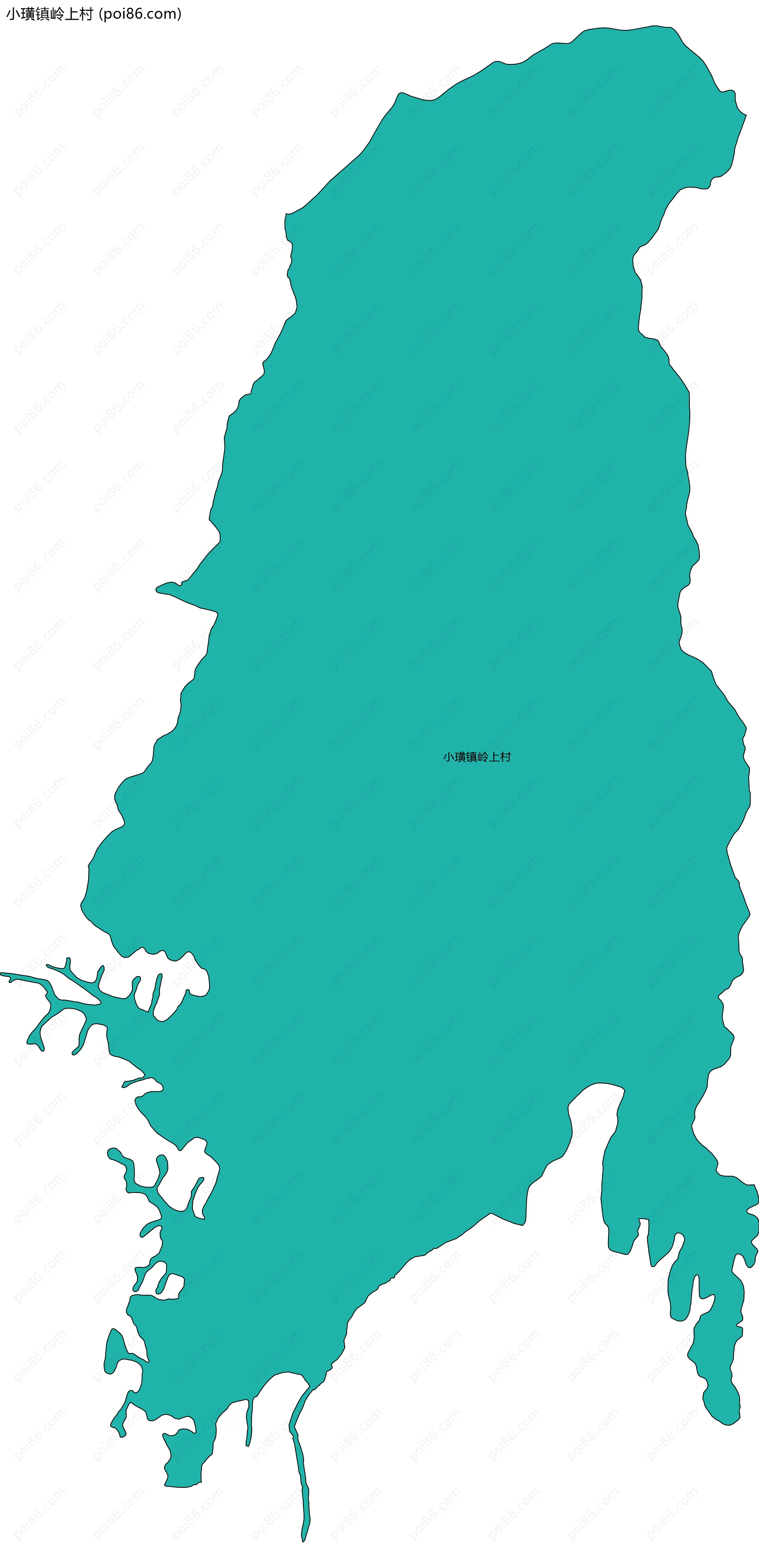 小璜镇岭上村边界地图