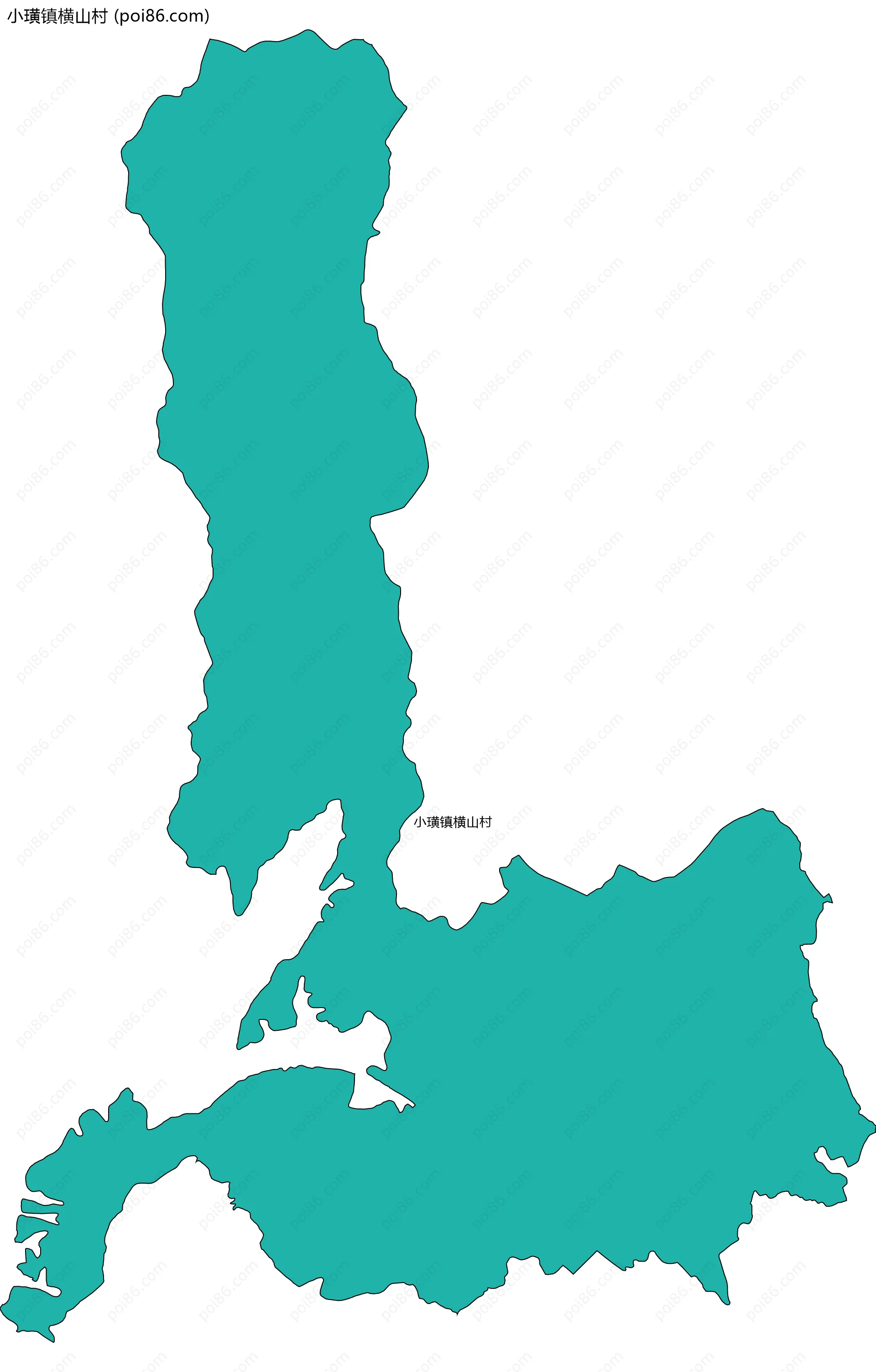 小璜镇横山村边界地图