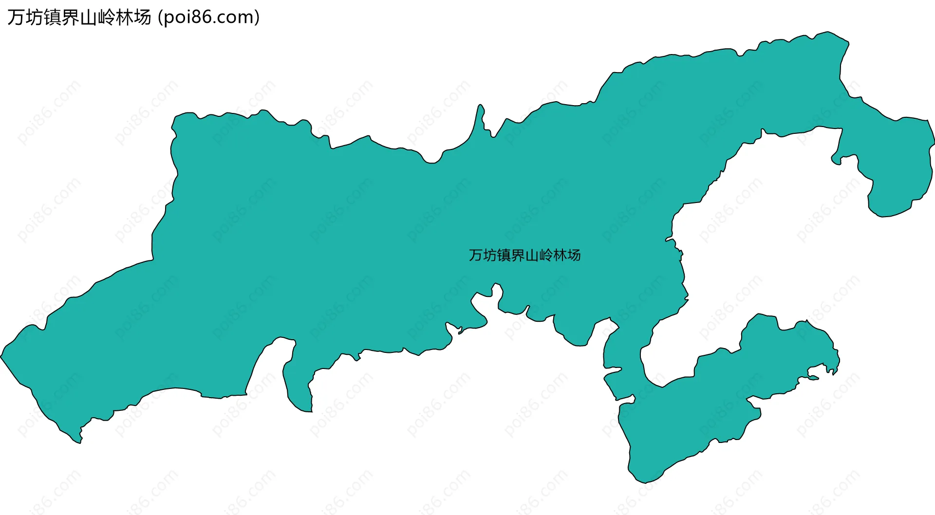 万坊镇界山岭林场边界地图