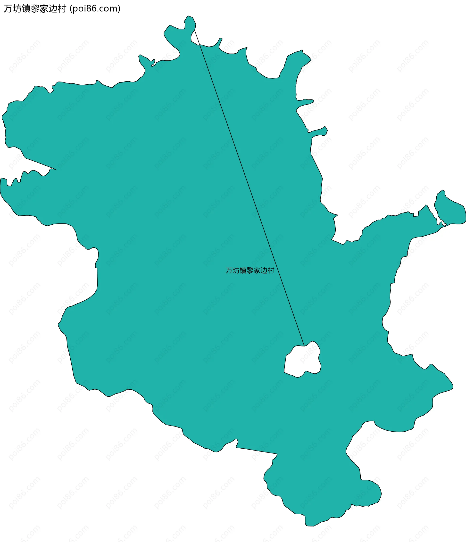 万坊镇黎家边村边界地图