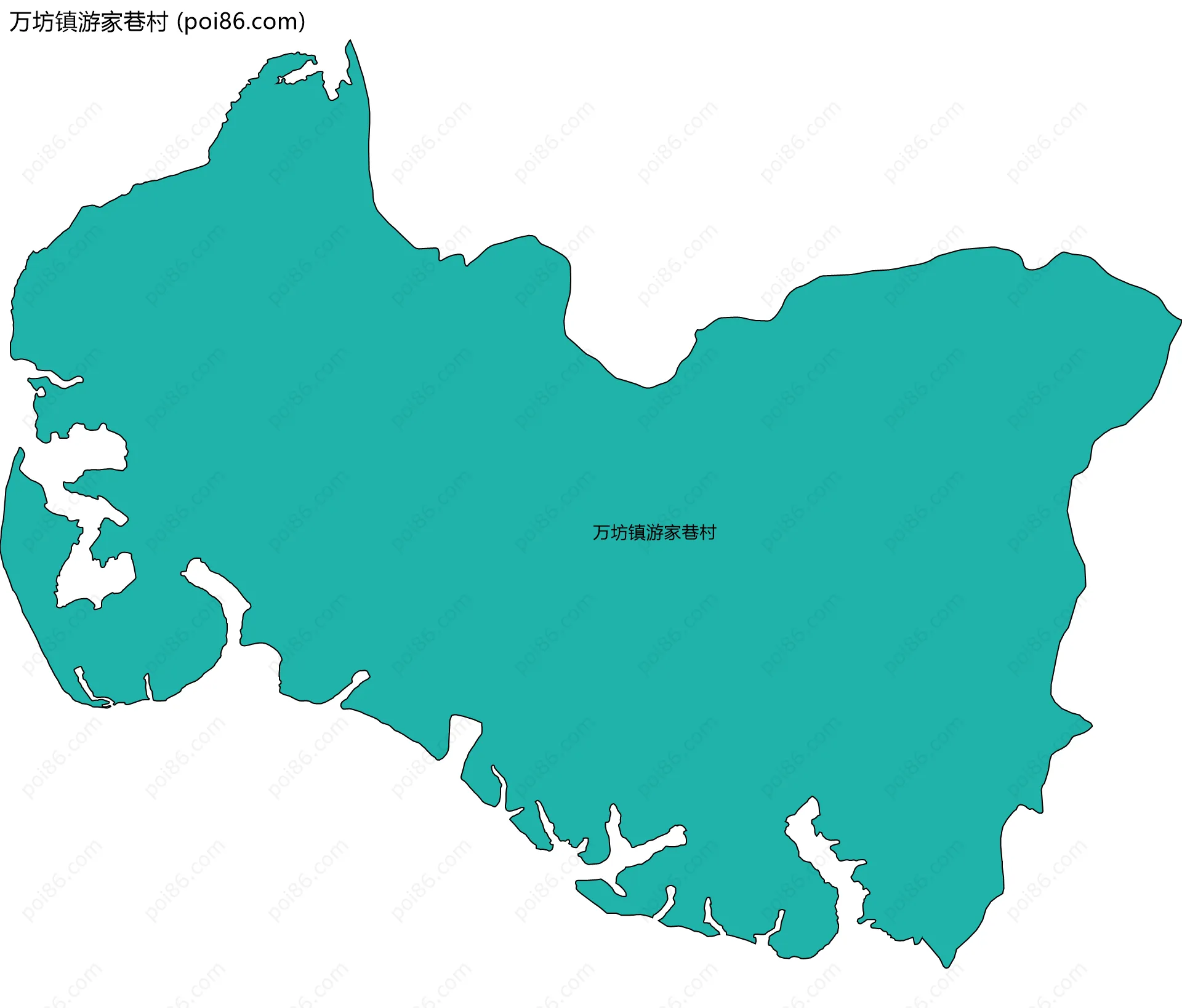 万坊镇游家巷村边界地图