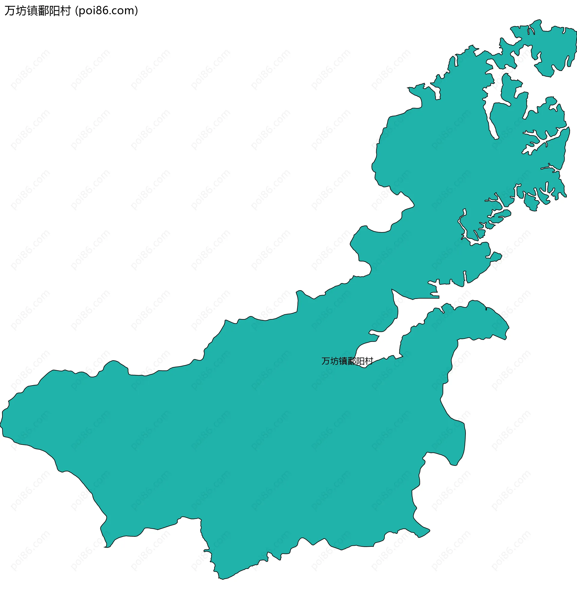 万坊镇鄱阳村边界地图
