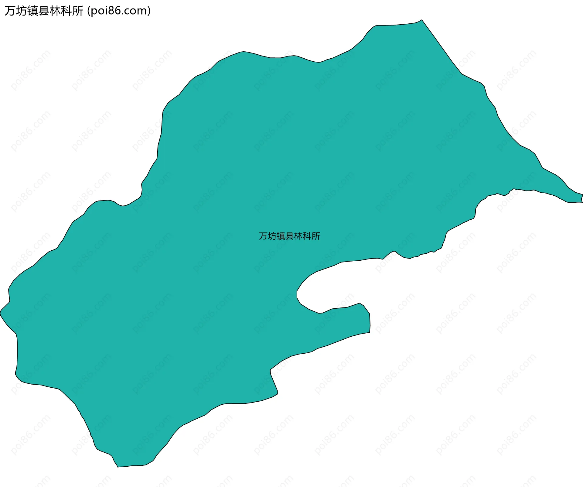 万坊镇县林科所边界地图