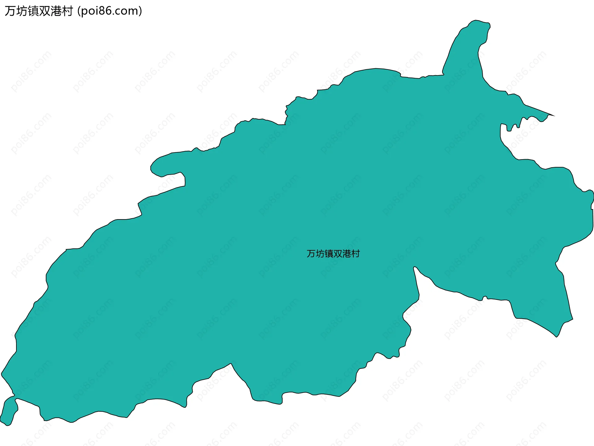 万坊镇双港村边界地图