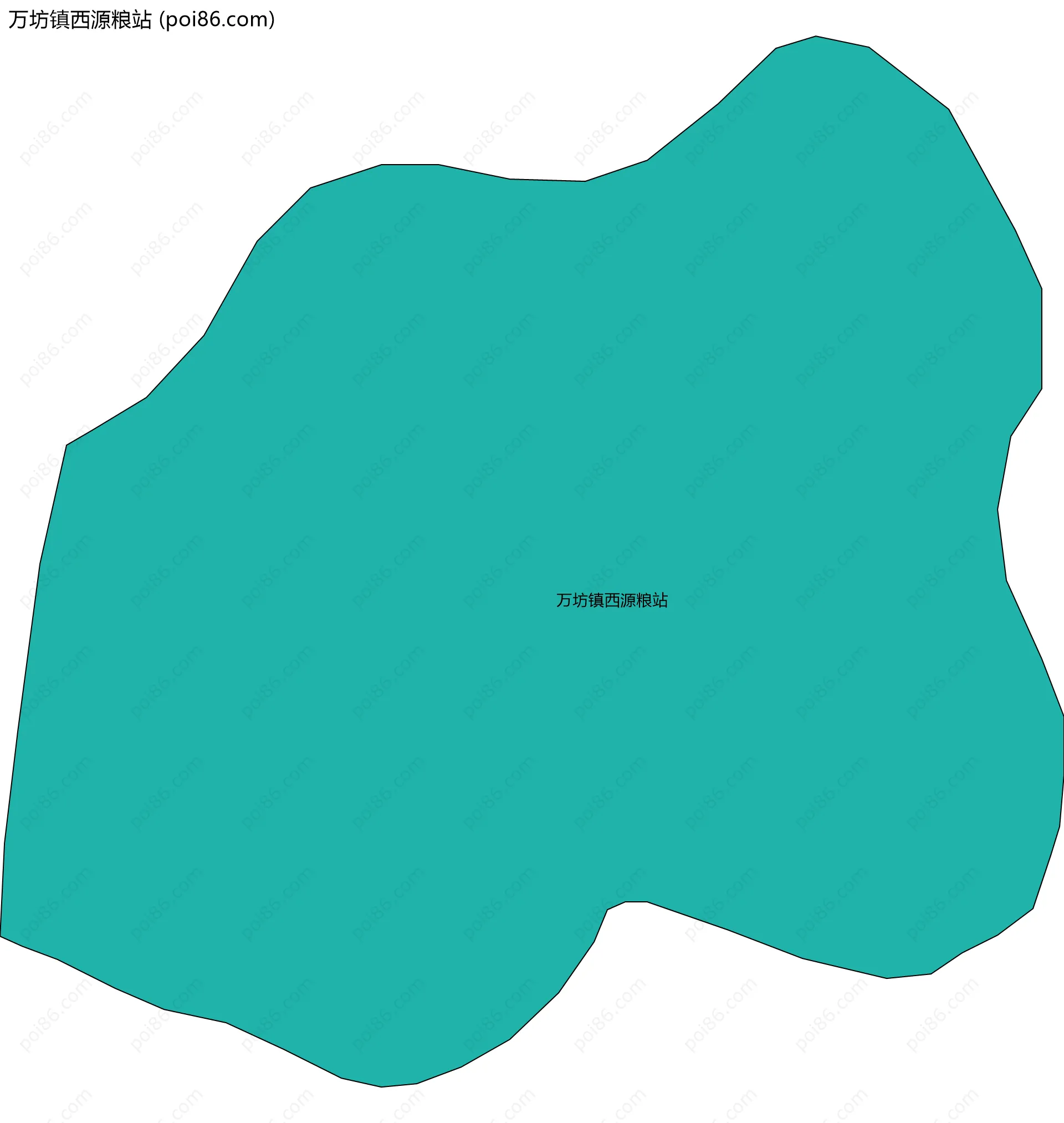 万坊镇西源粮站边界地图