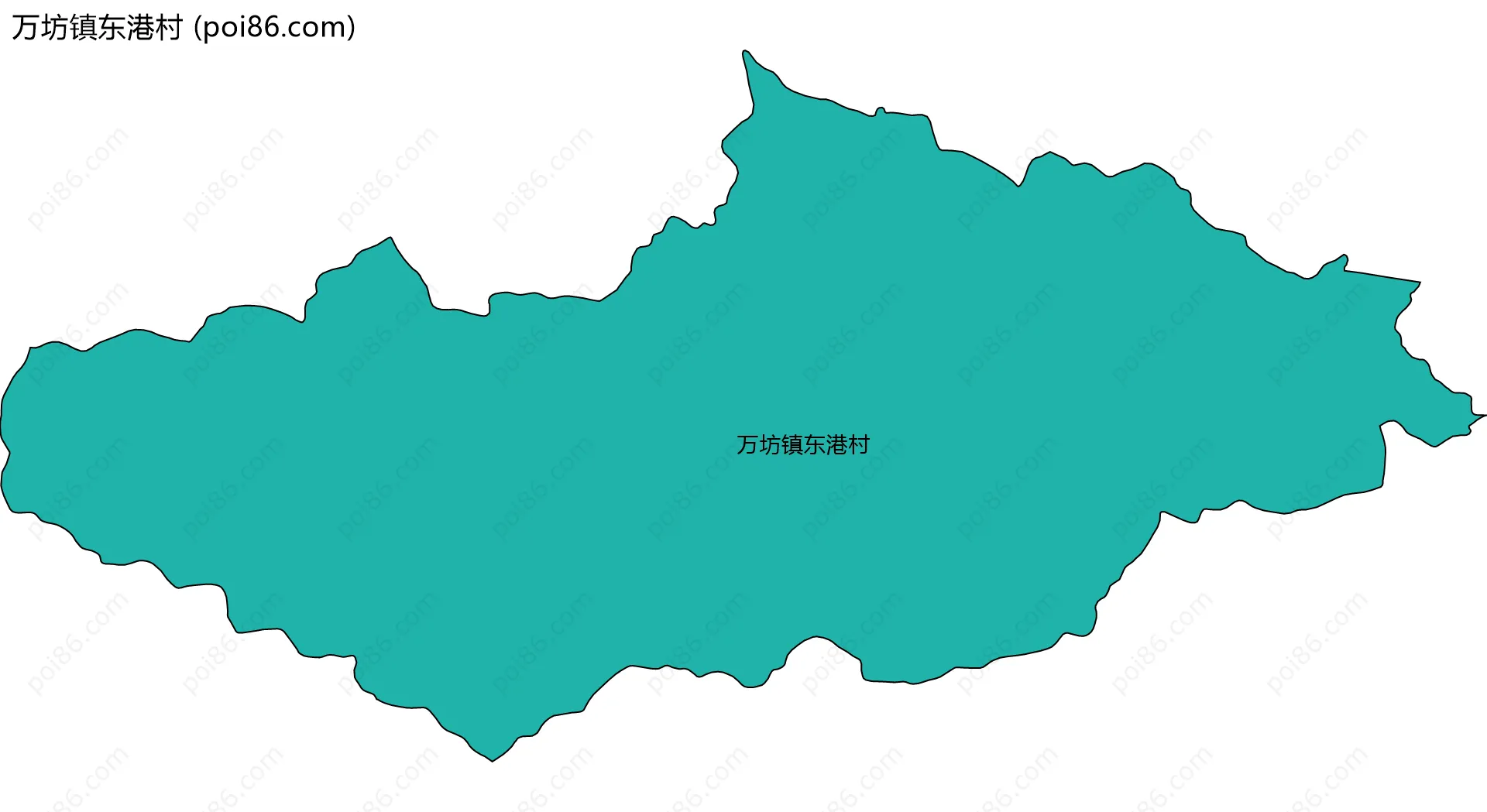 万坊镇东港村边界地图