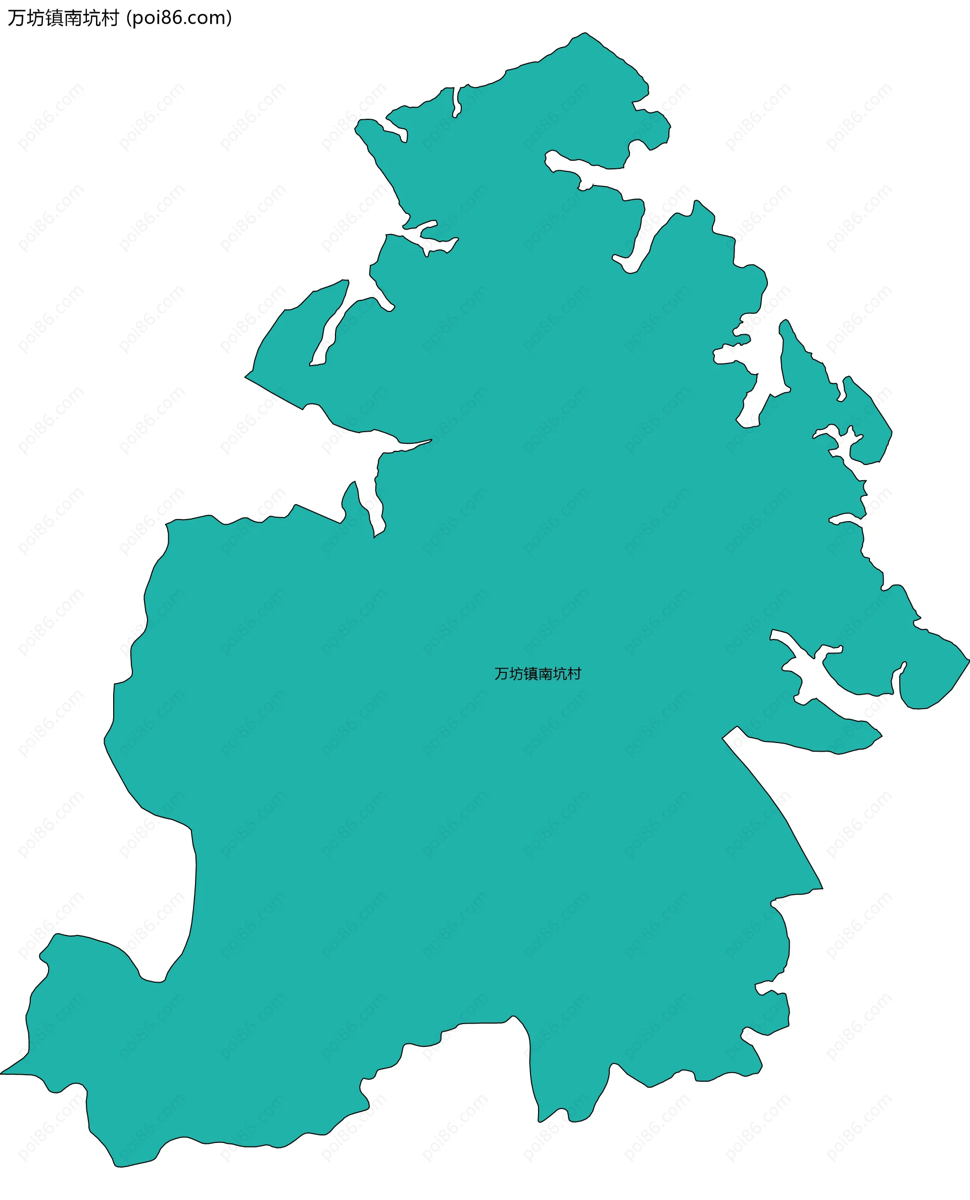 万坊镇南坑村边界地图