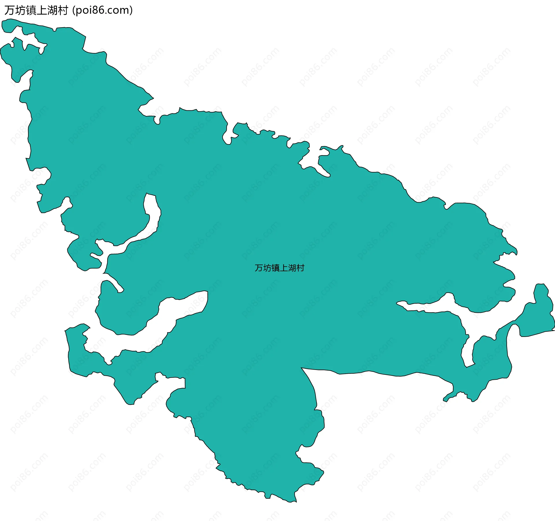 万坊镇上湖村边界地图