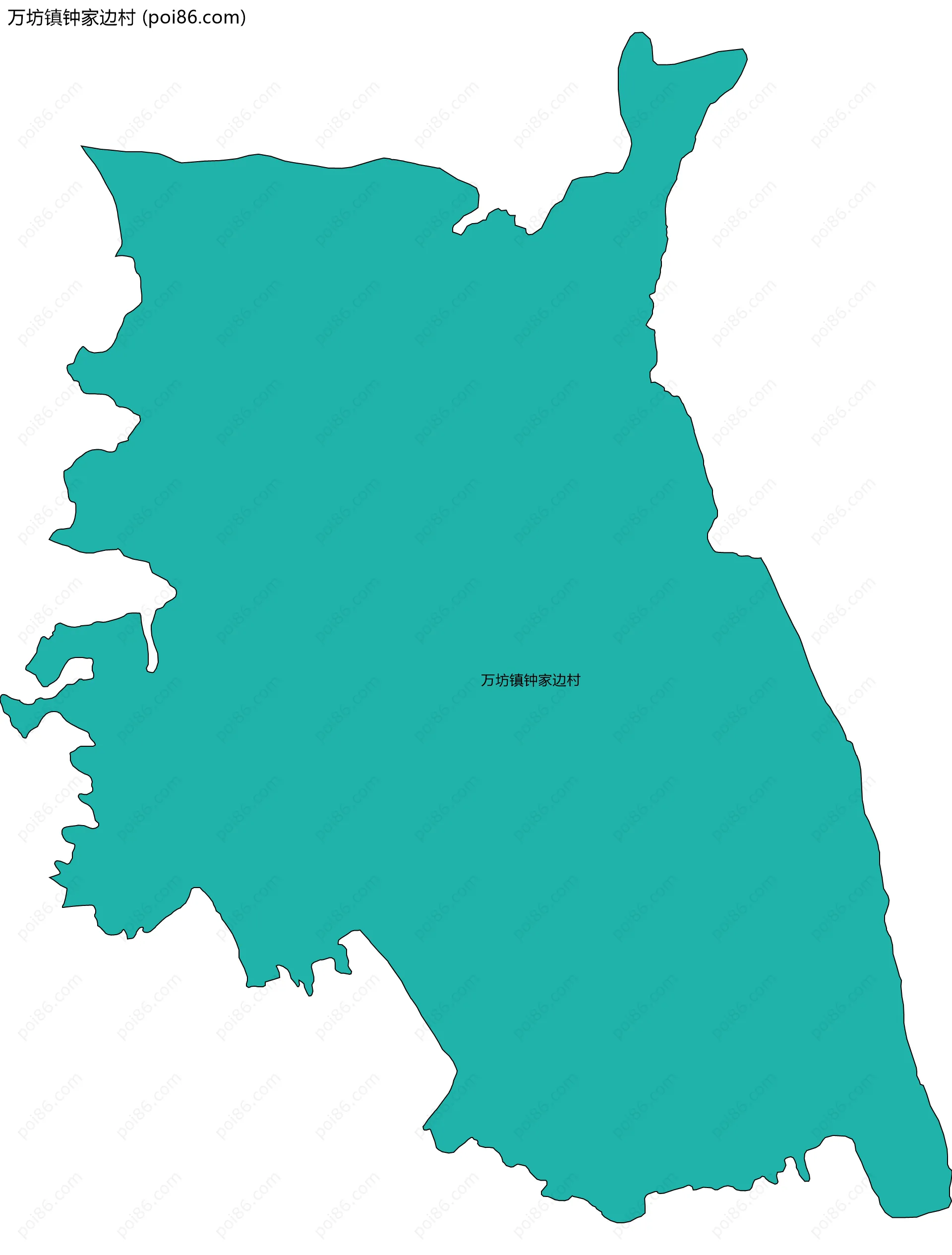 万坊镇钟家边村边界地图