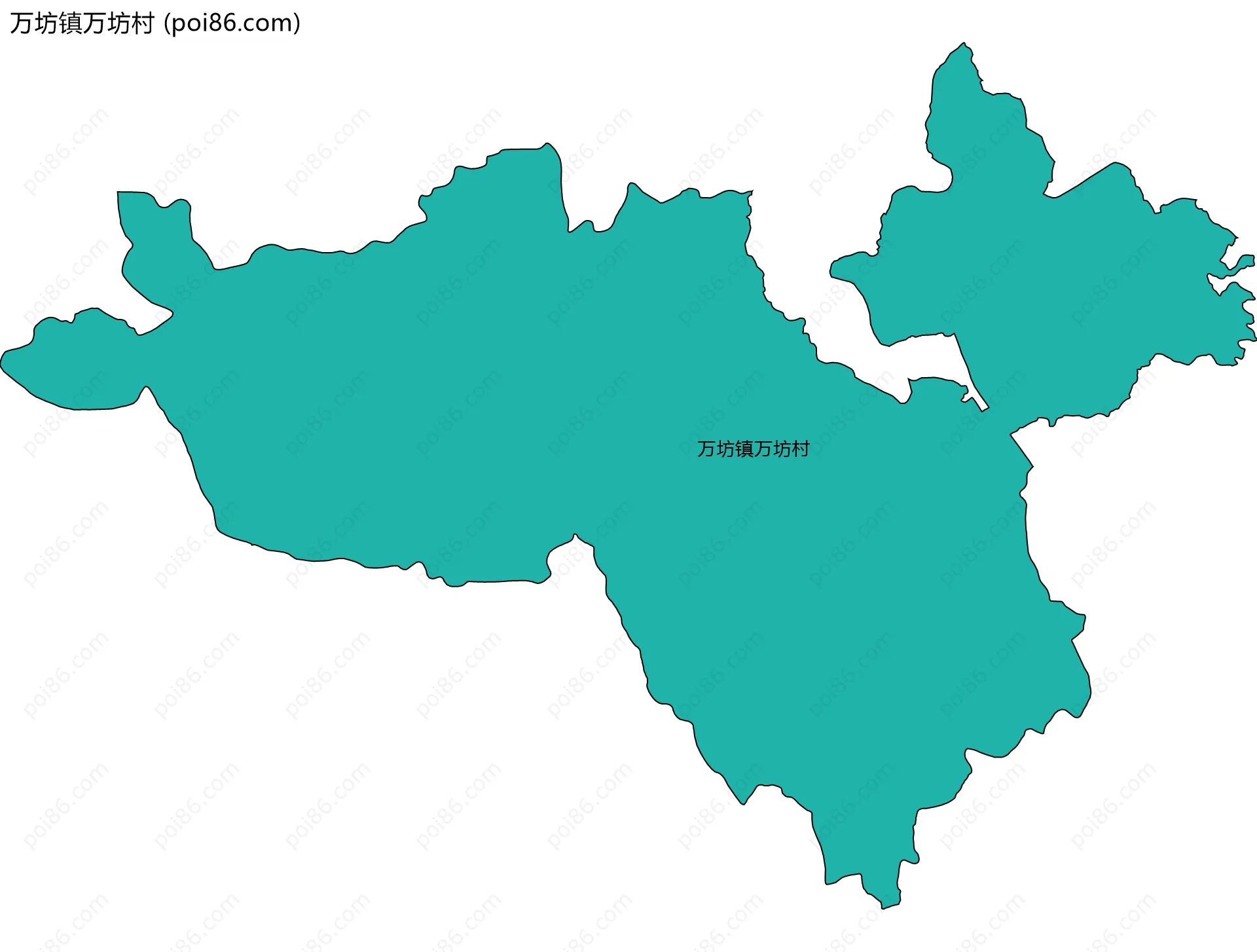 万坊镇万坊村边界地图