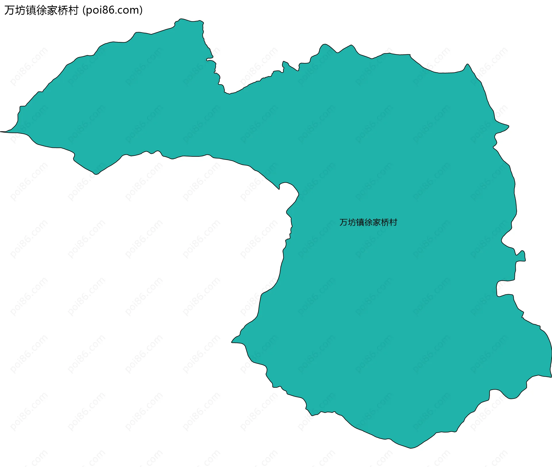 万坊镇徐家桥村边界地图