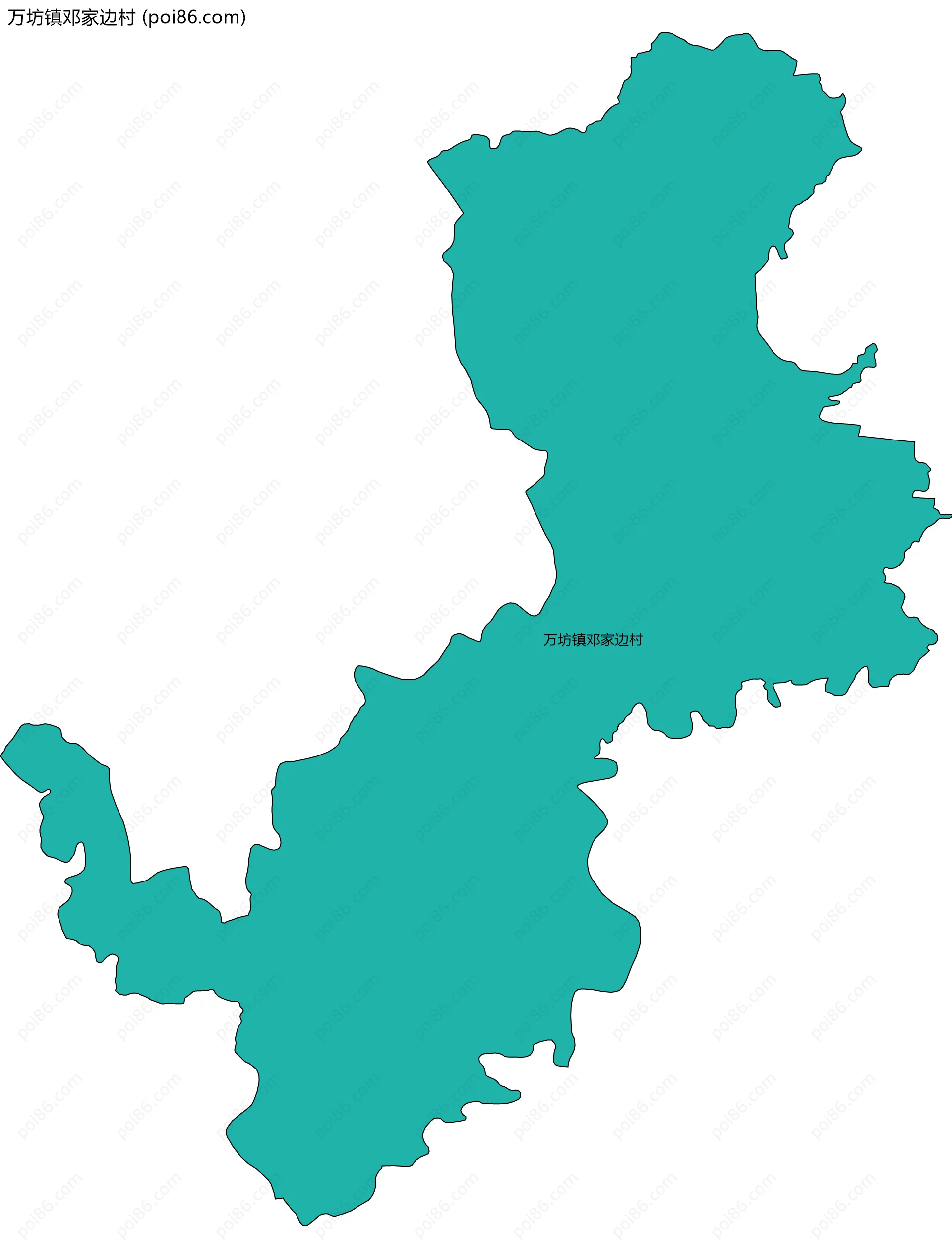 万坊镇邓家边村边界地图