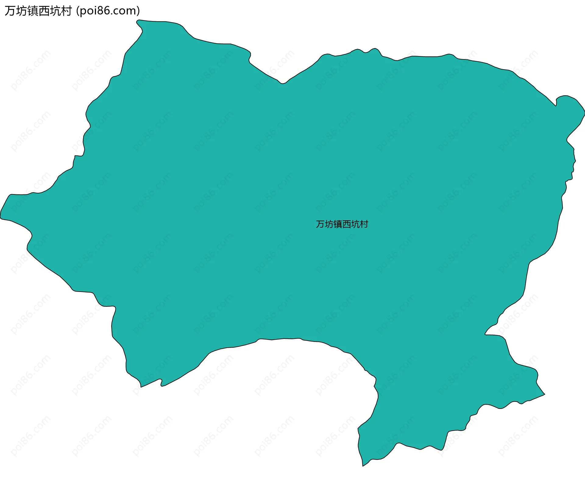 万坊镇西坑村边界地图