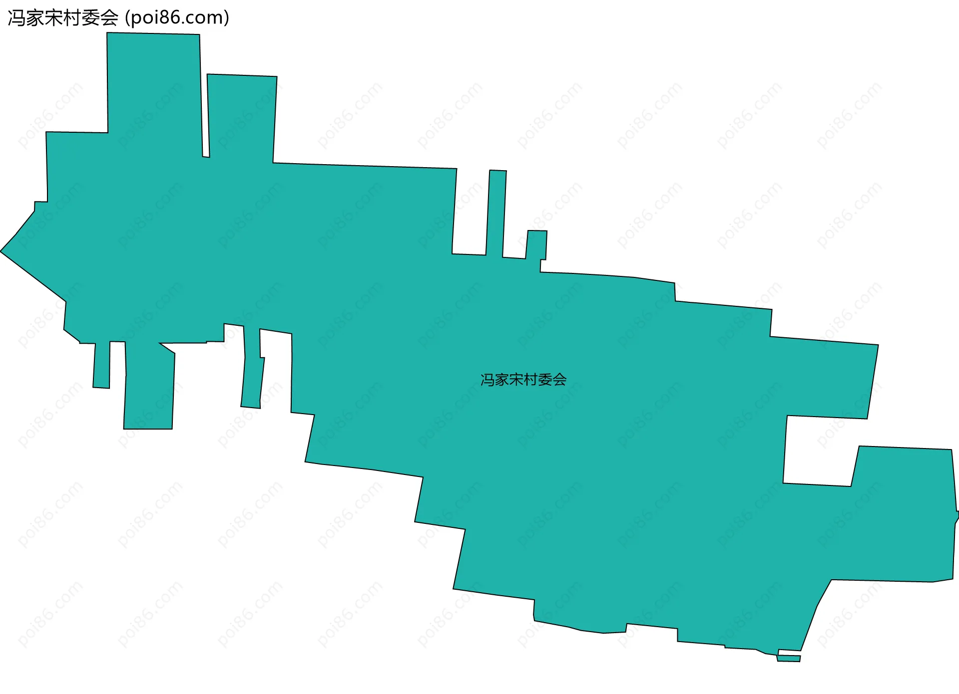 冯家宋村委会边界地图