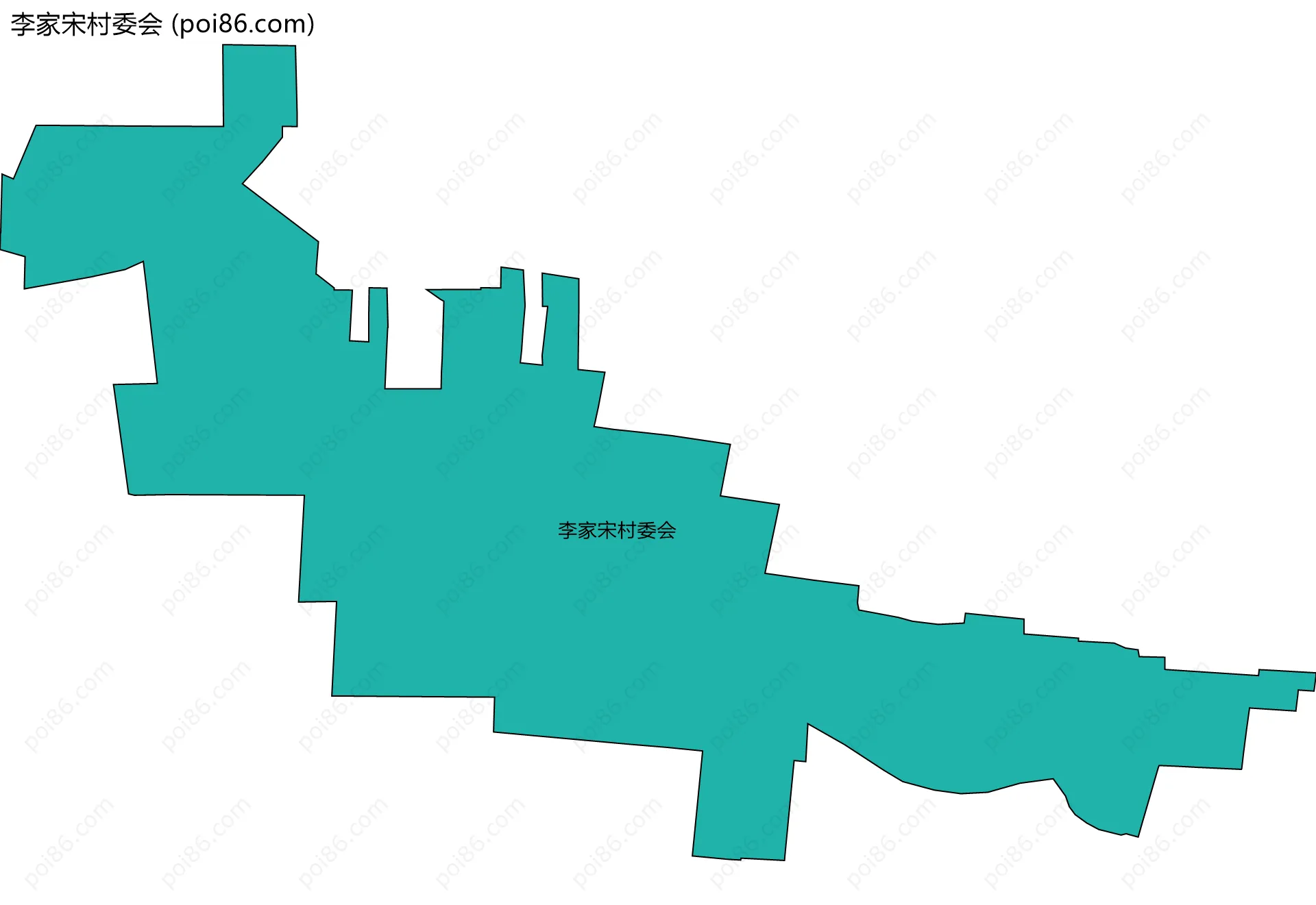 李家宋村委会边界地图