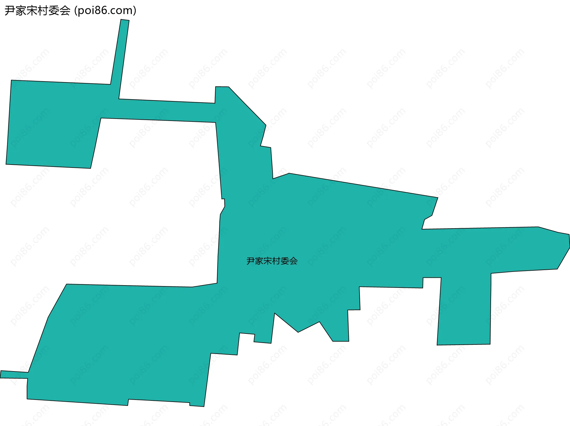 尹家宋村委会边界地图