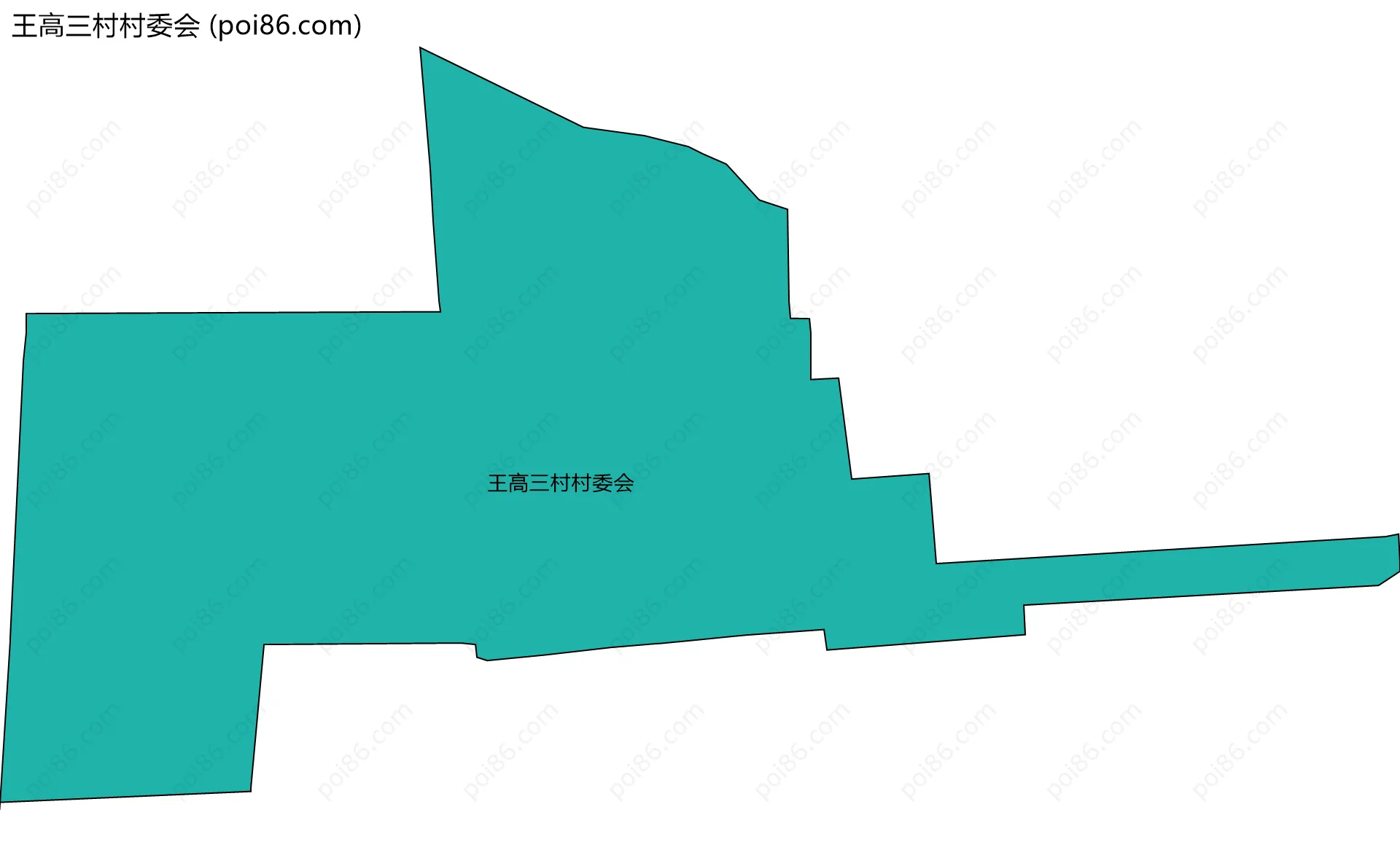 王高三村村委会边界地图