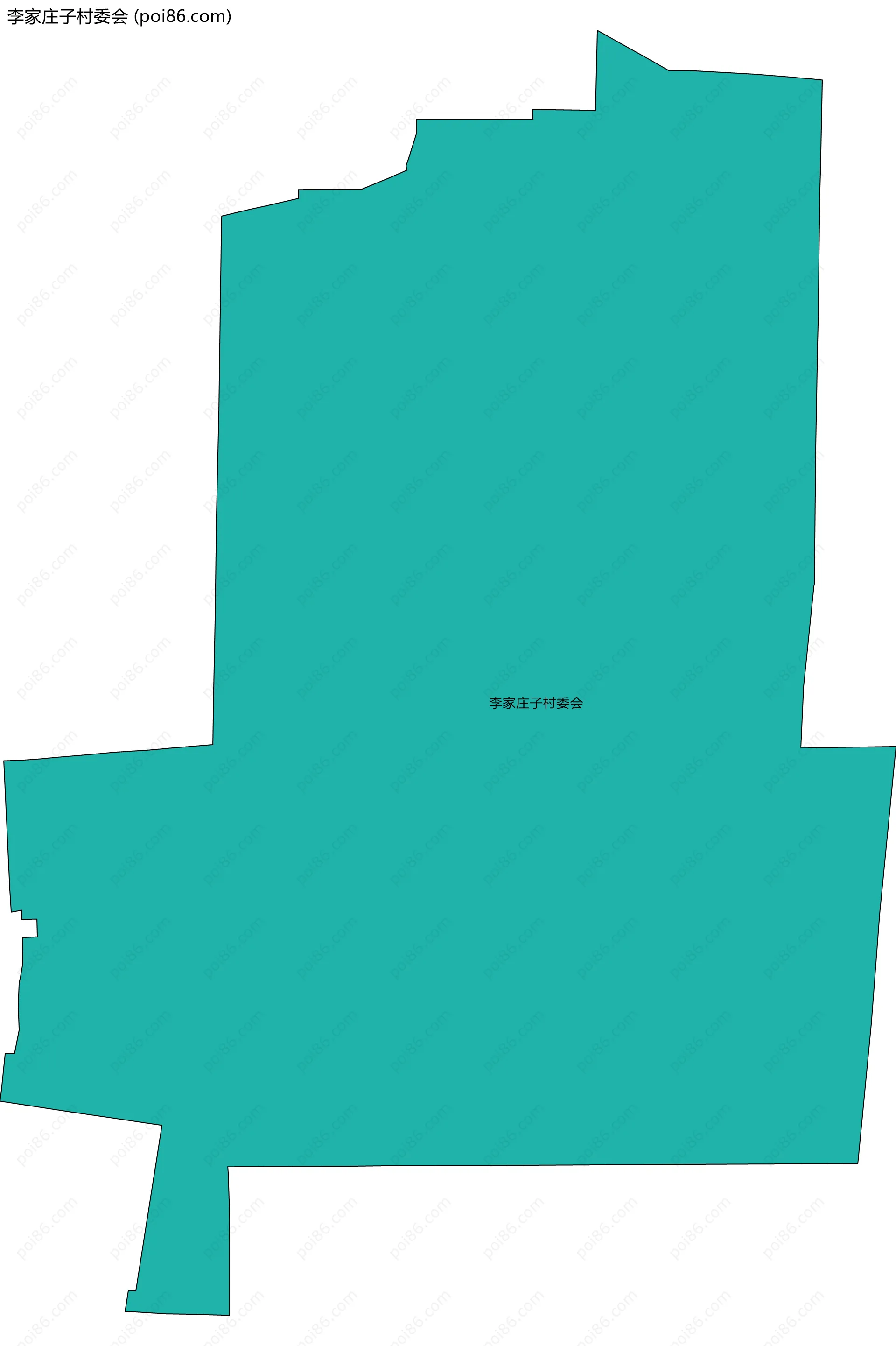 李家庄子村委会边界地图