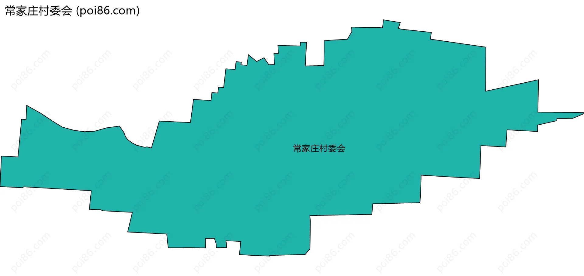 常家庄村委会边界地图