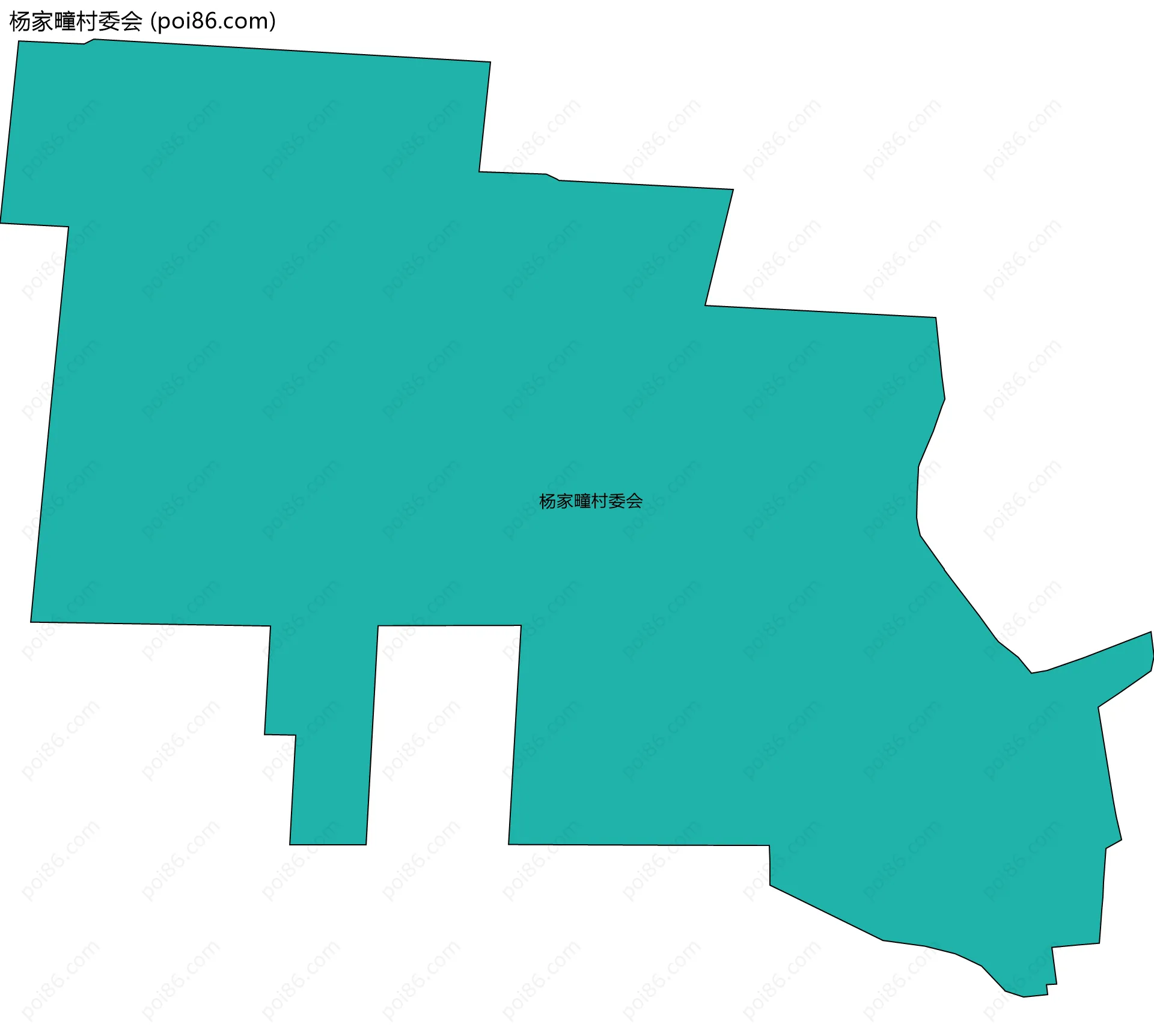 杨家疃村委会边界地图