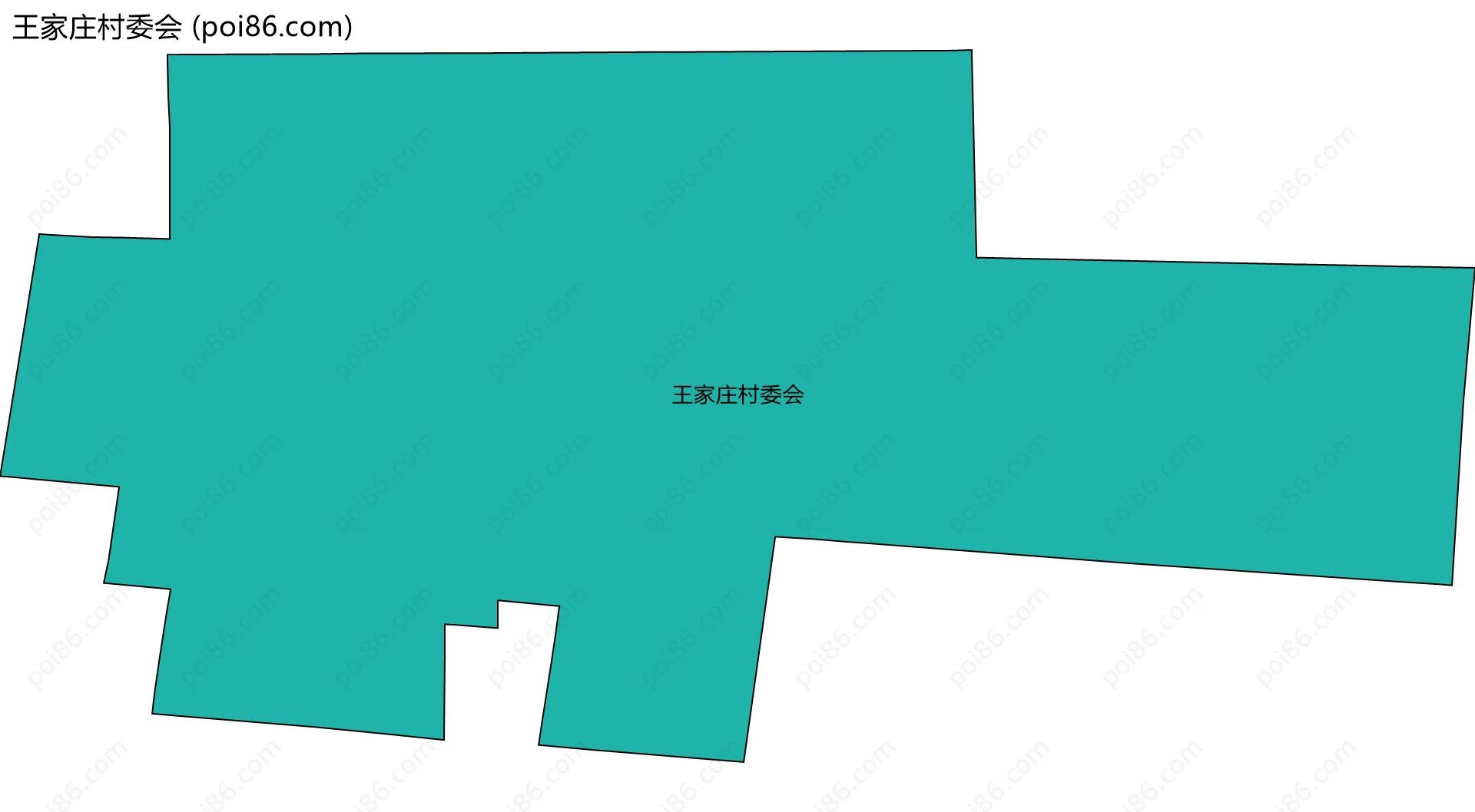 王家庄村委会边界地图
