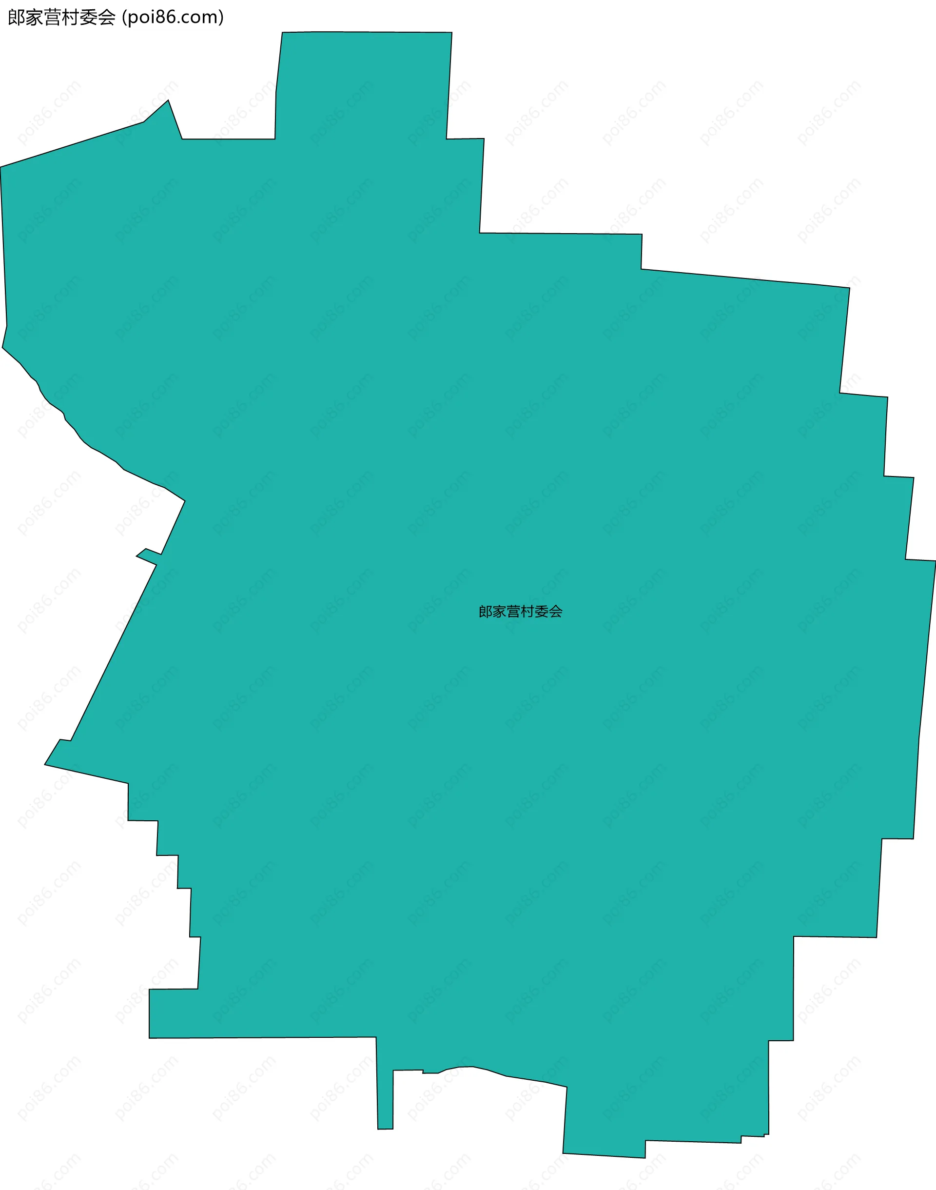 郎家营村委会边界地图