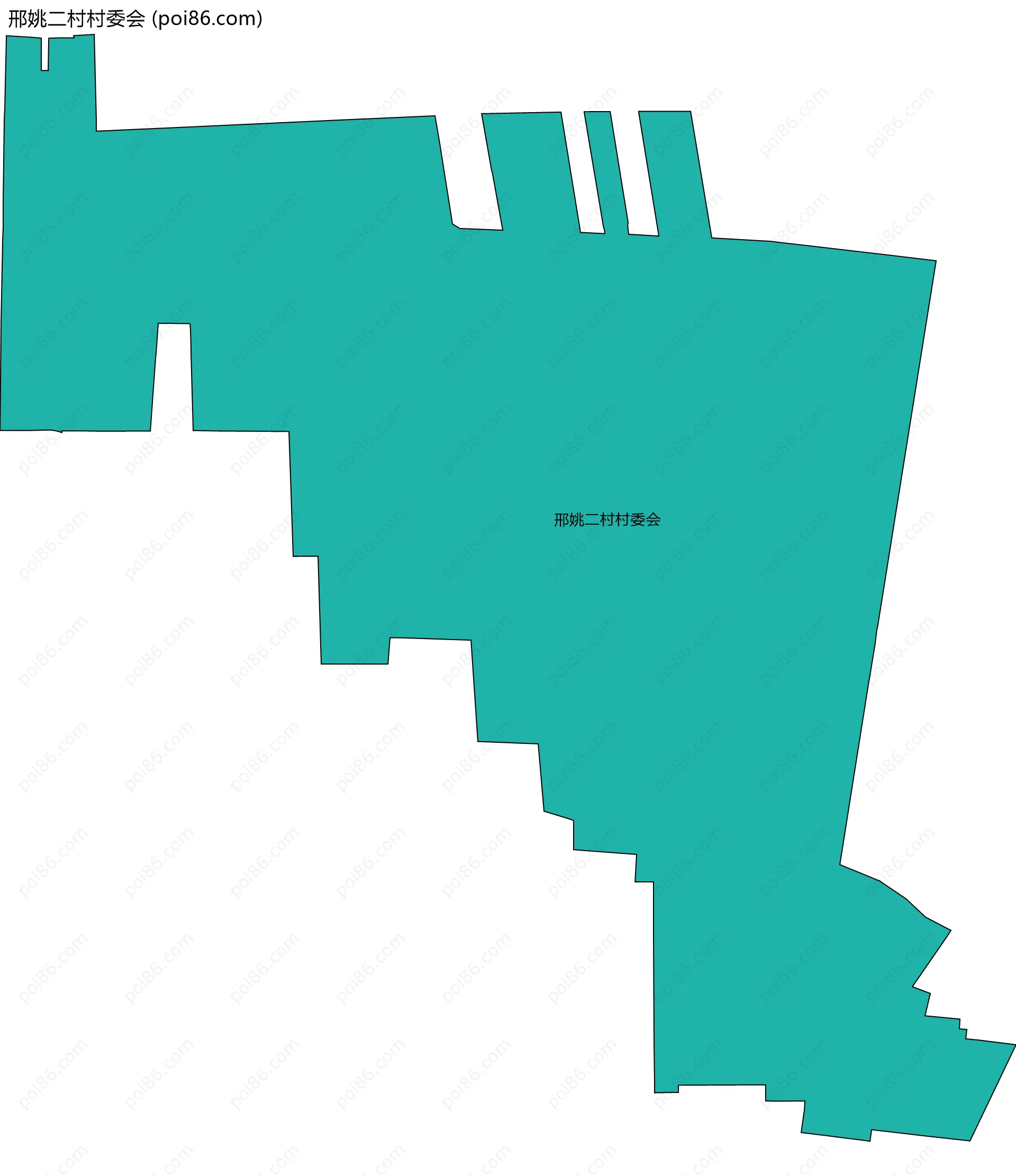 邢姚二村村委会边界地图