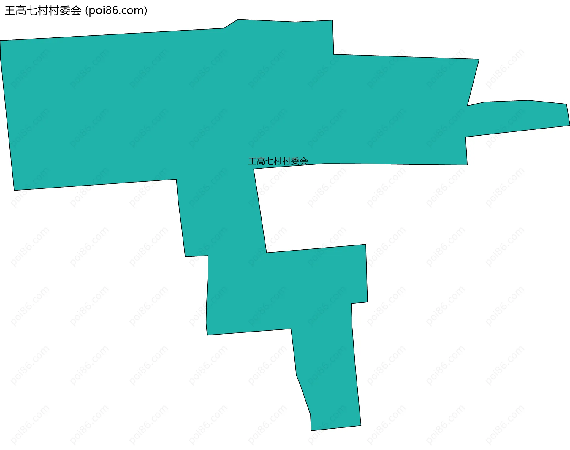王高七村村委会边界地图