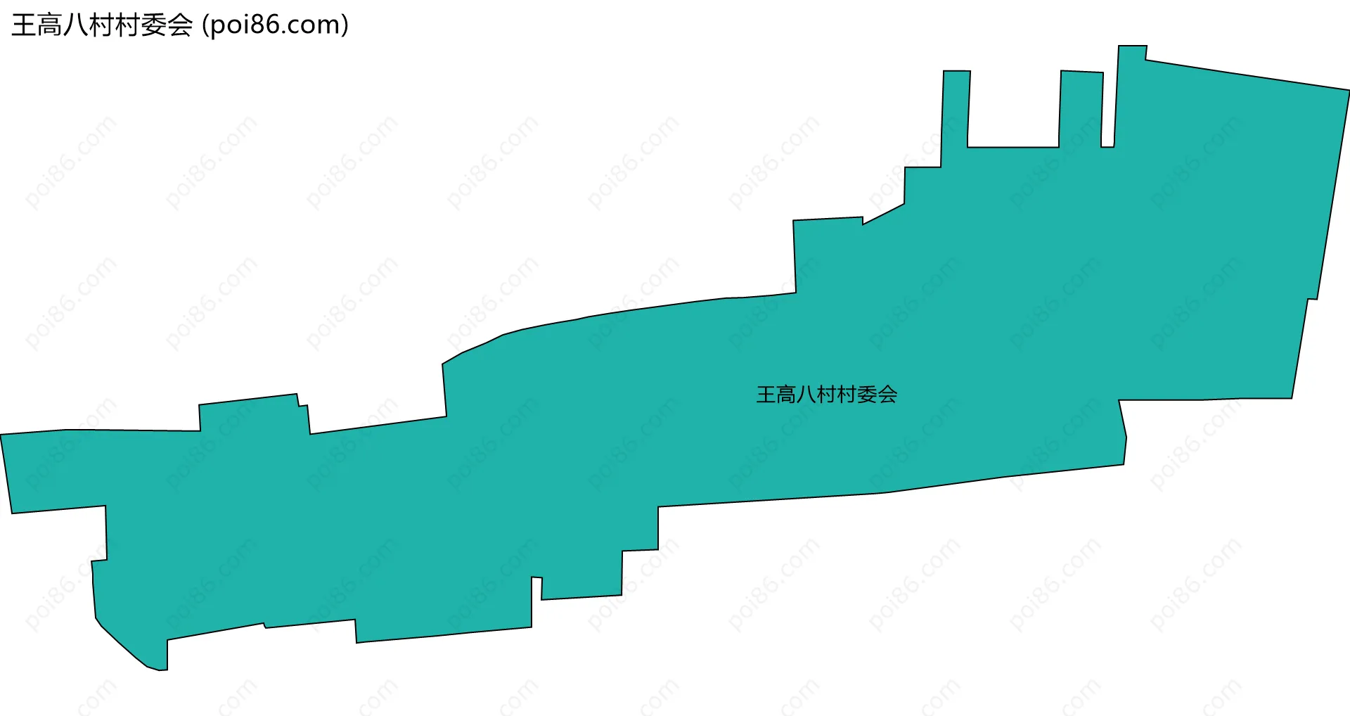 王高八村村委会边界地图