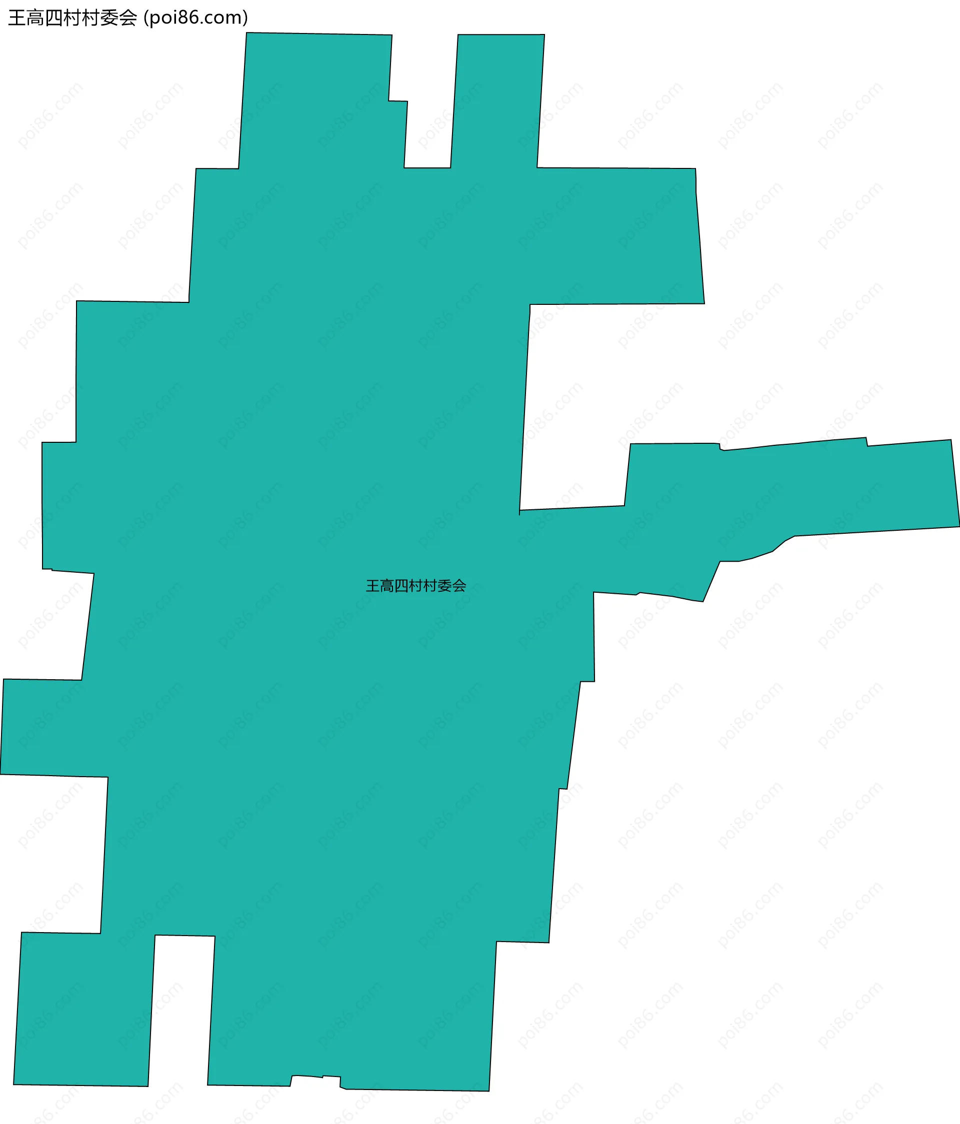 王高四村村委会边界地图