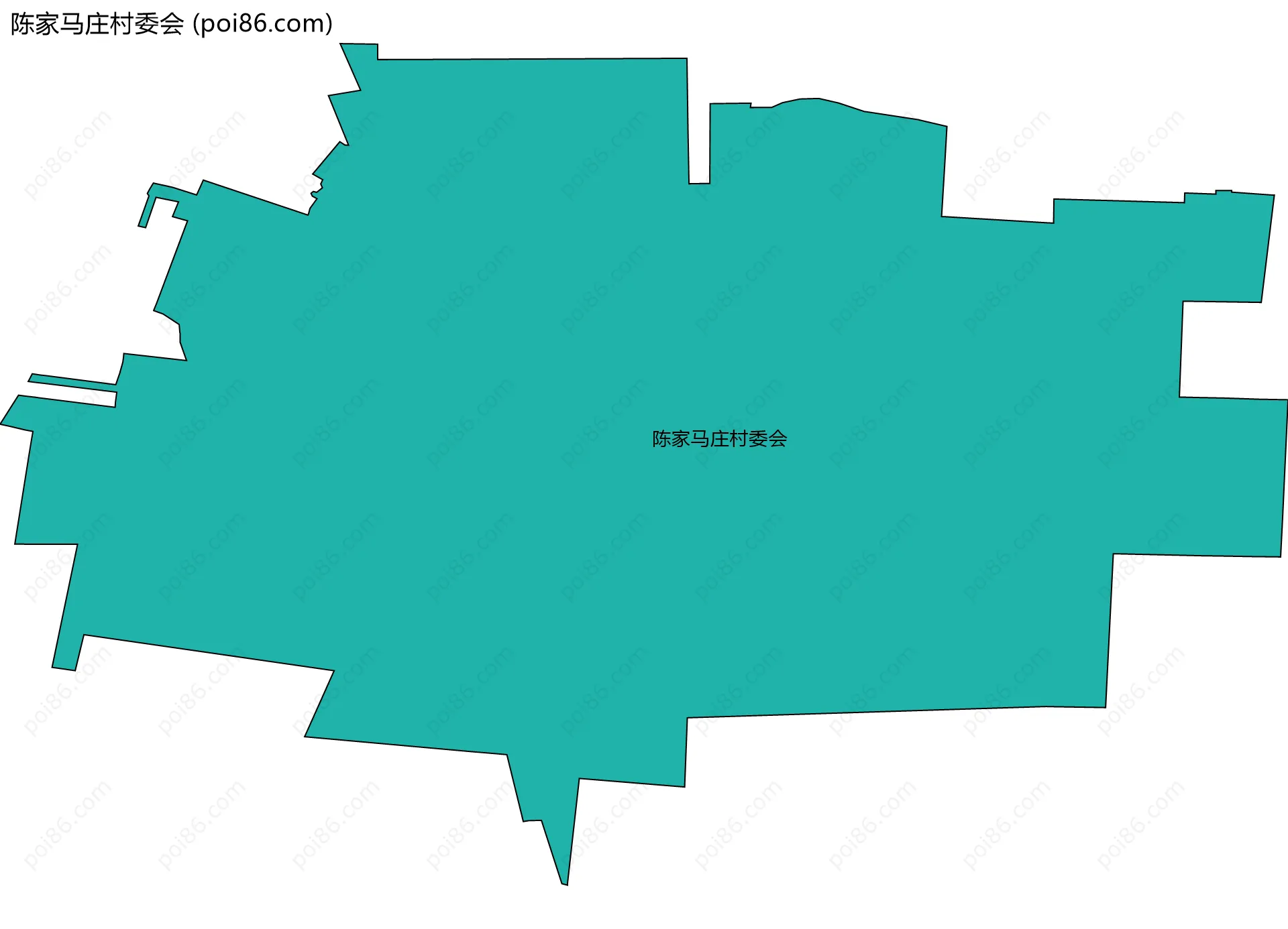 陈家马庄村委会边界地图